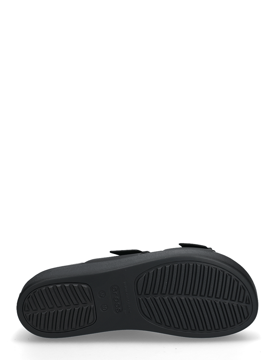 Crocs - Brooklyn Buckle LowWdg - platta sandaler - black - 4