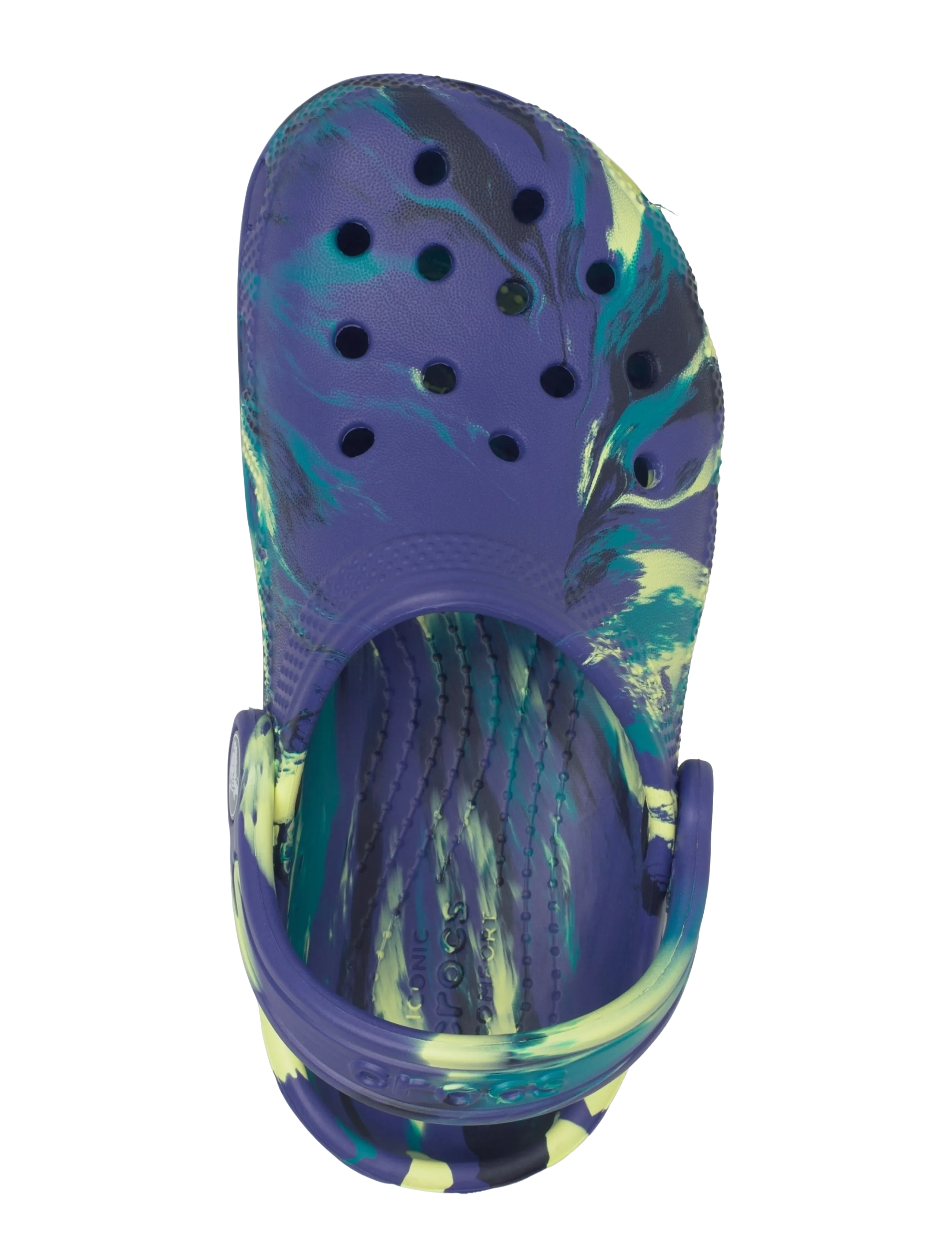 Crocs - Classic Marbled Clog K - clogs - navy/turbo teal - 3