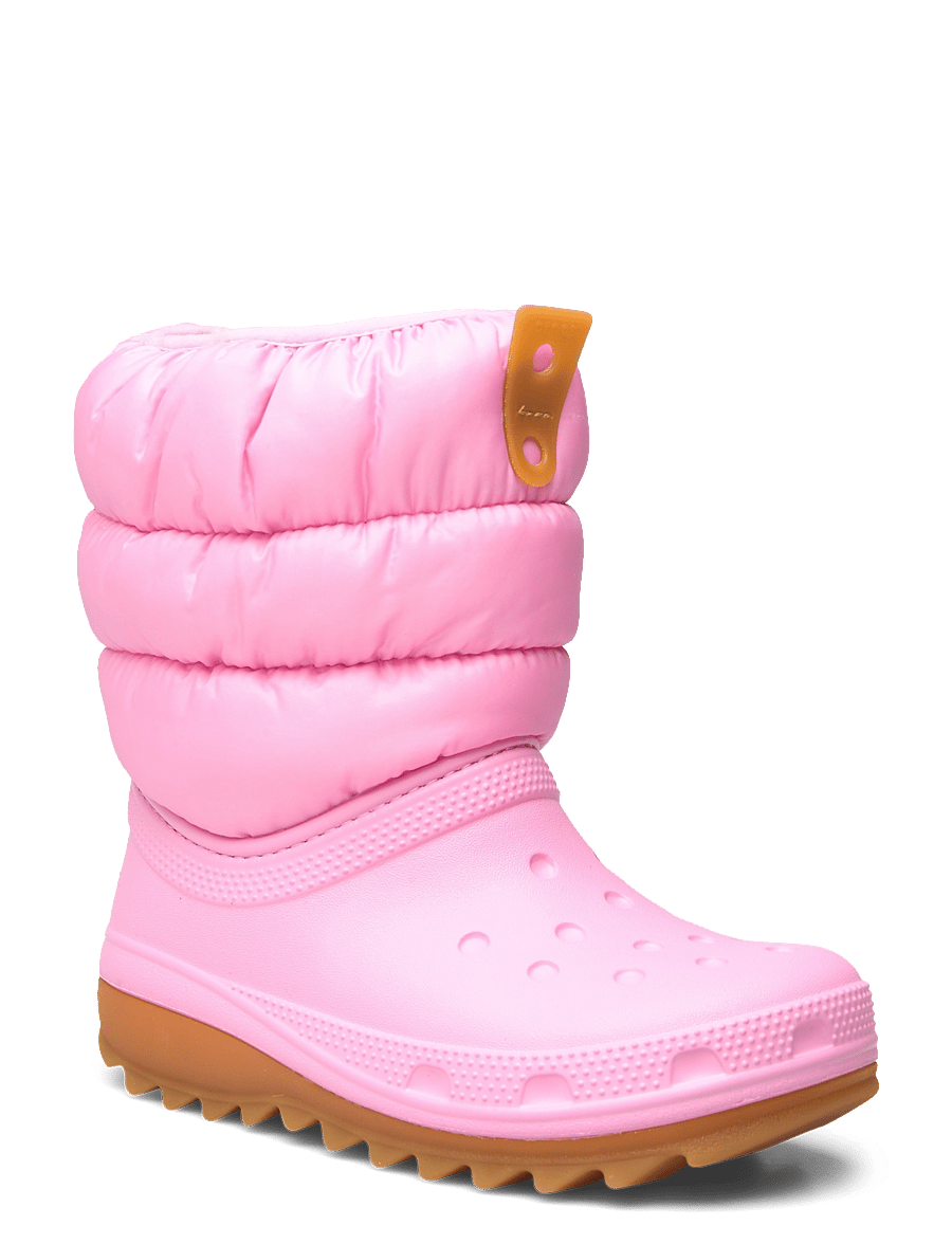Crocs - Classic Neo Puff Boot K - vinterstövlar - pink tweed/gum - 0