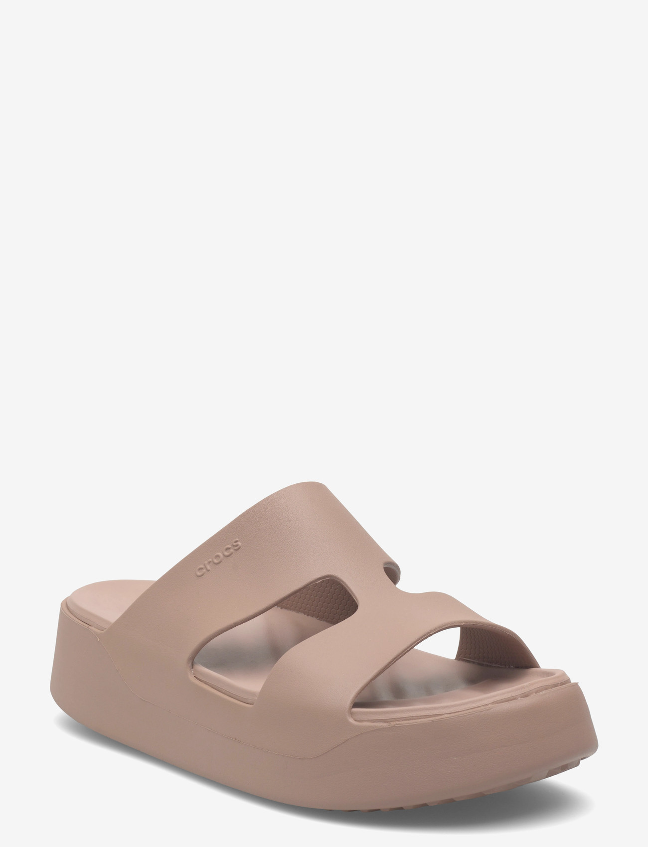 Crocs - Getaway Platform H-Strap - platformsandaler - latte - 0
