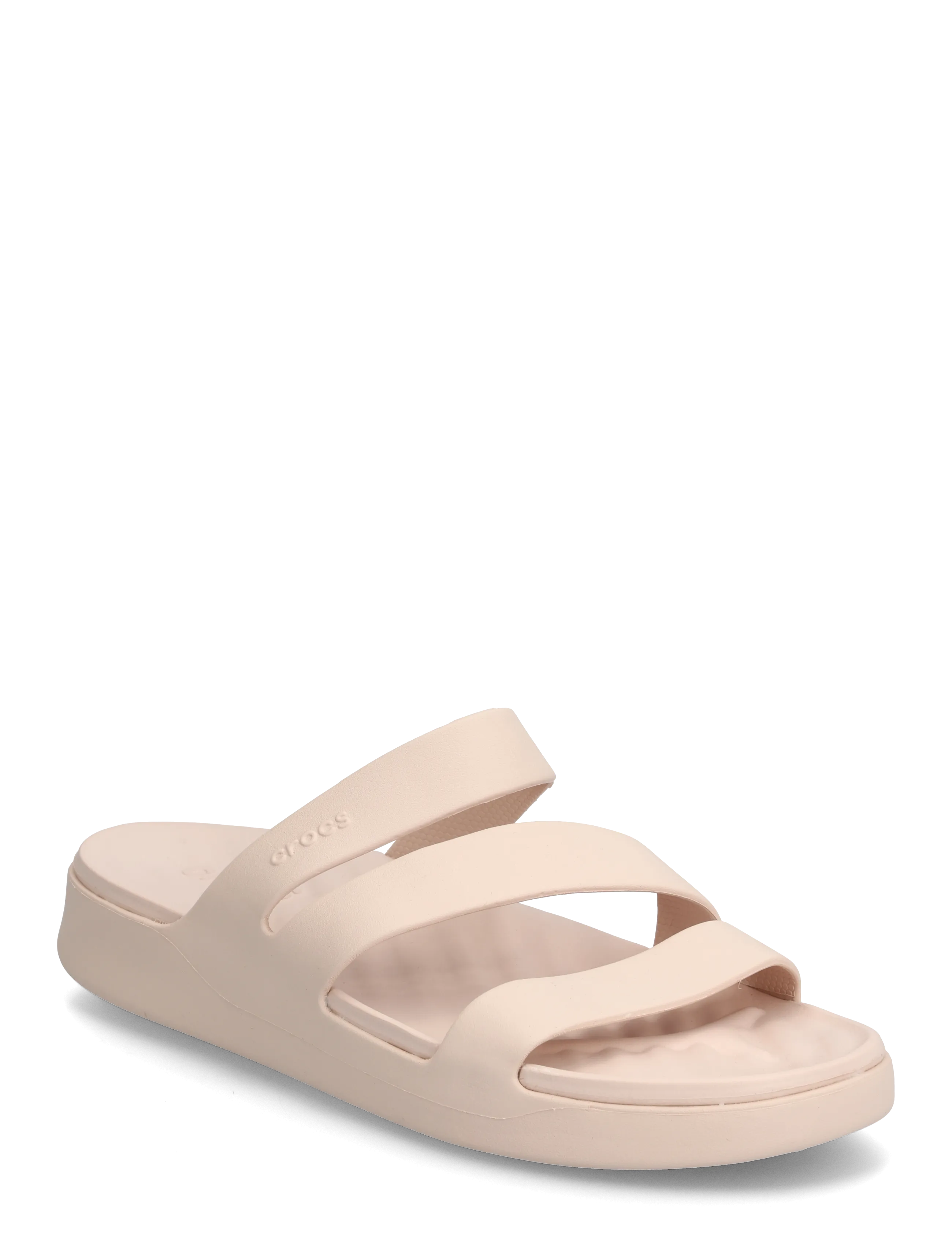 Crocs Getaway Strappy - Basseiniplätud - QUARTZ / pink/rose