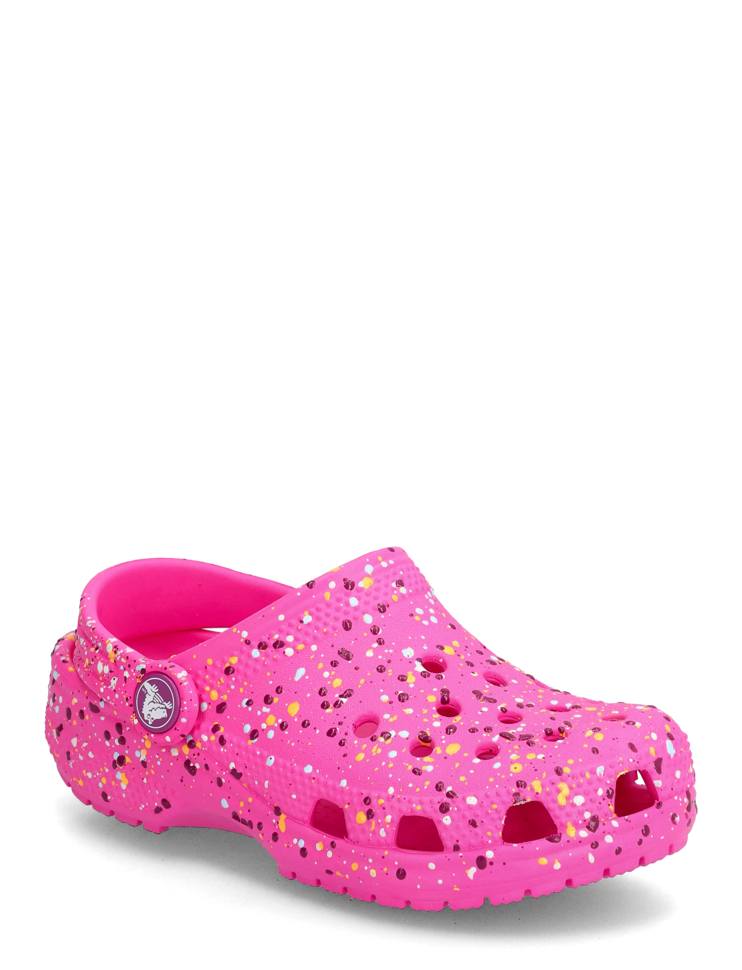 Crocs Classic Paint Splatter Clog K, Børn, Stænkmalet Clogs, Pink, Str: 34/35