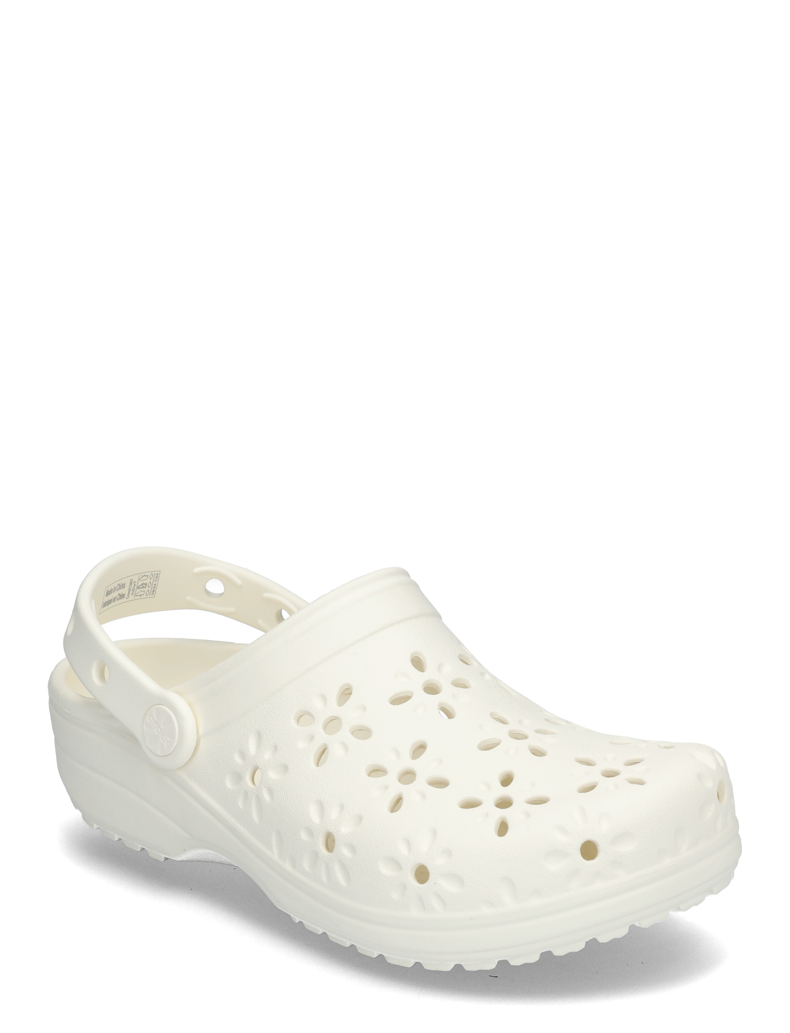 Crocs Classic Floral Cut Out Clog, 37/38, White, Mules & Slip-Ins > Flade Mules, Dame