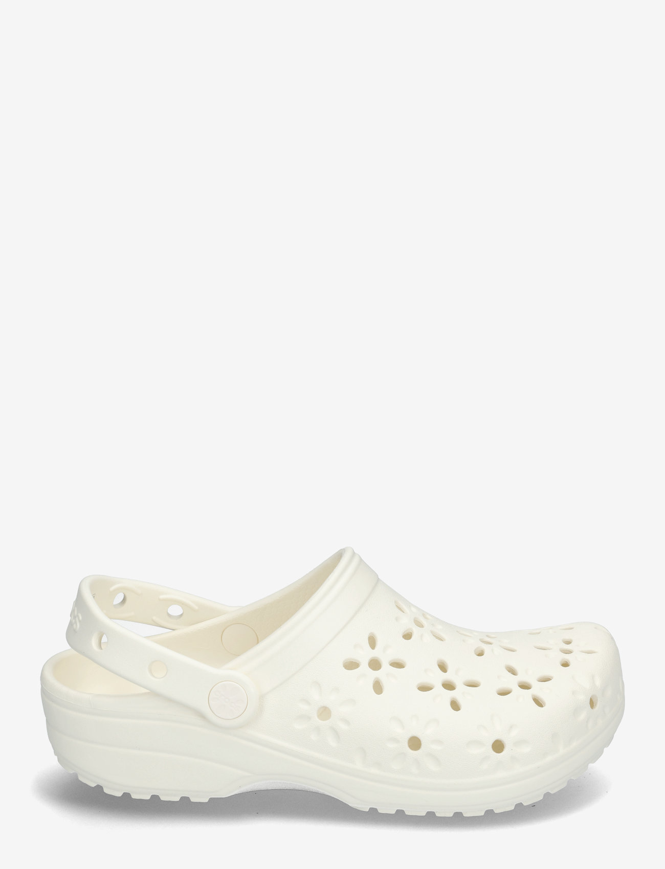 Crocs - Classic Floral Cut Out Clog - flache pantoletten - chalk - 1