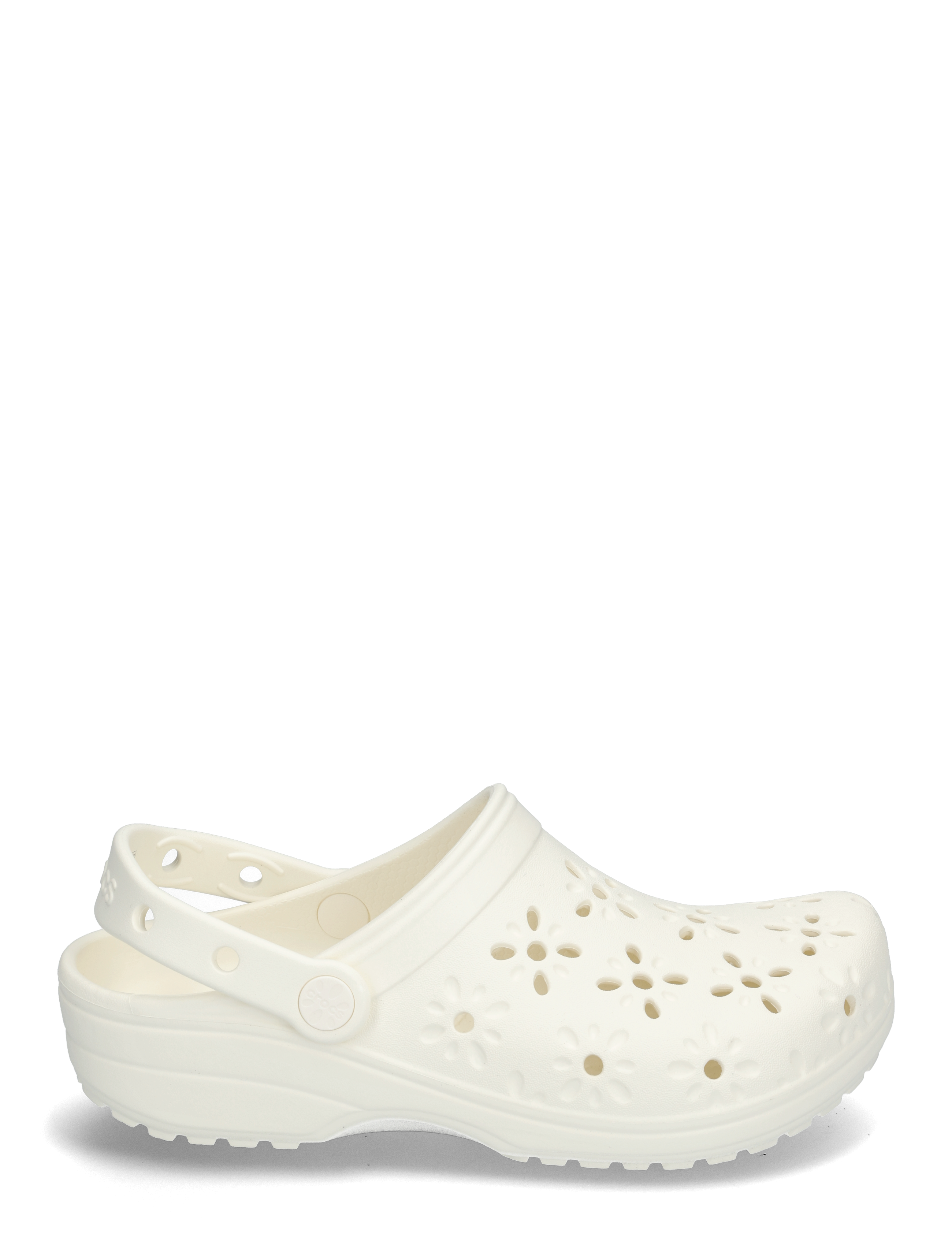 Crocs - Classic Floral Cut Out Clog - platta mules - chalk - 1