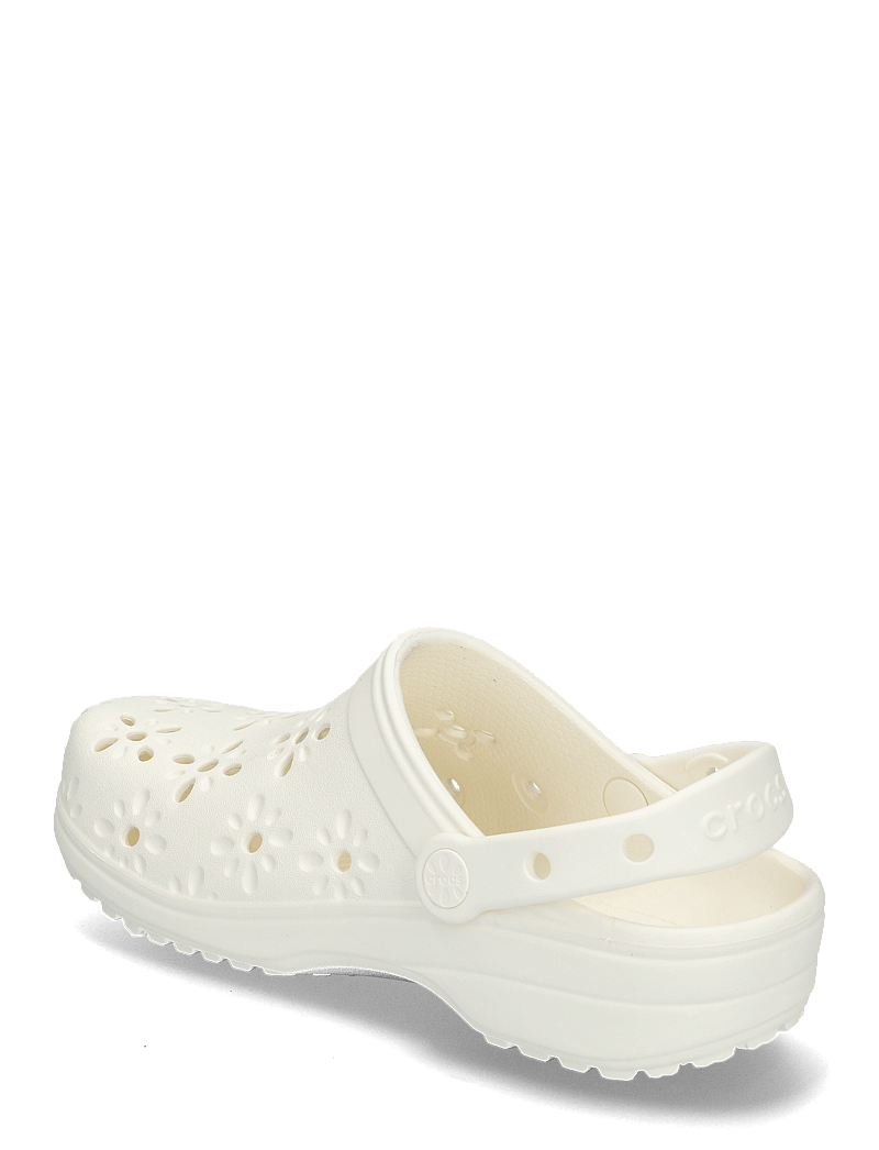 Crocs - Classic Floral Cut Out Clog - flache pantoletten - chalk - 2