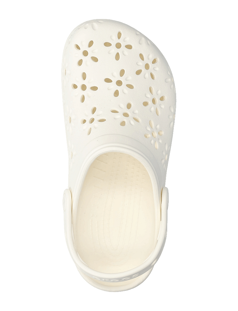Crocs - Classic Floral Cut Out Clog - flache pantoletten - chalk - 3