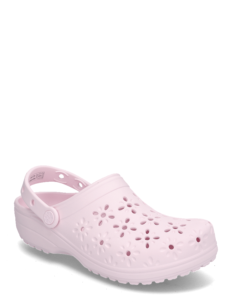 Crocs - Classic Floral Cut Out Clog - flade mules - pink milk - 0