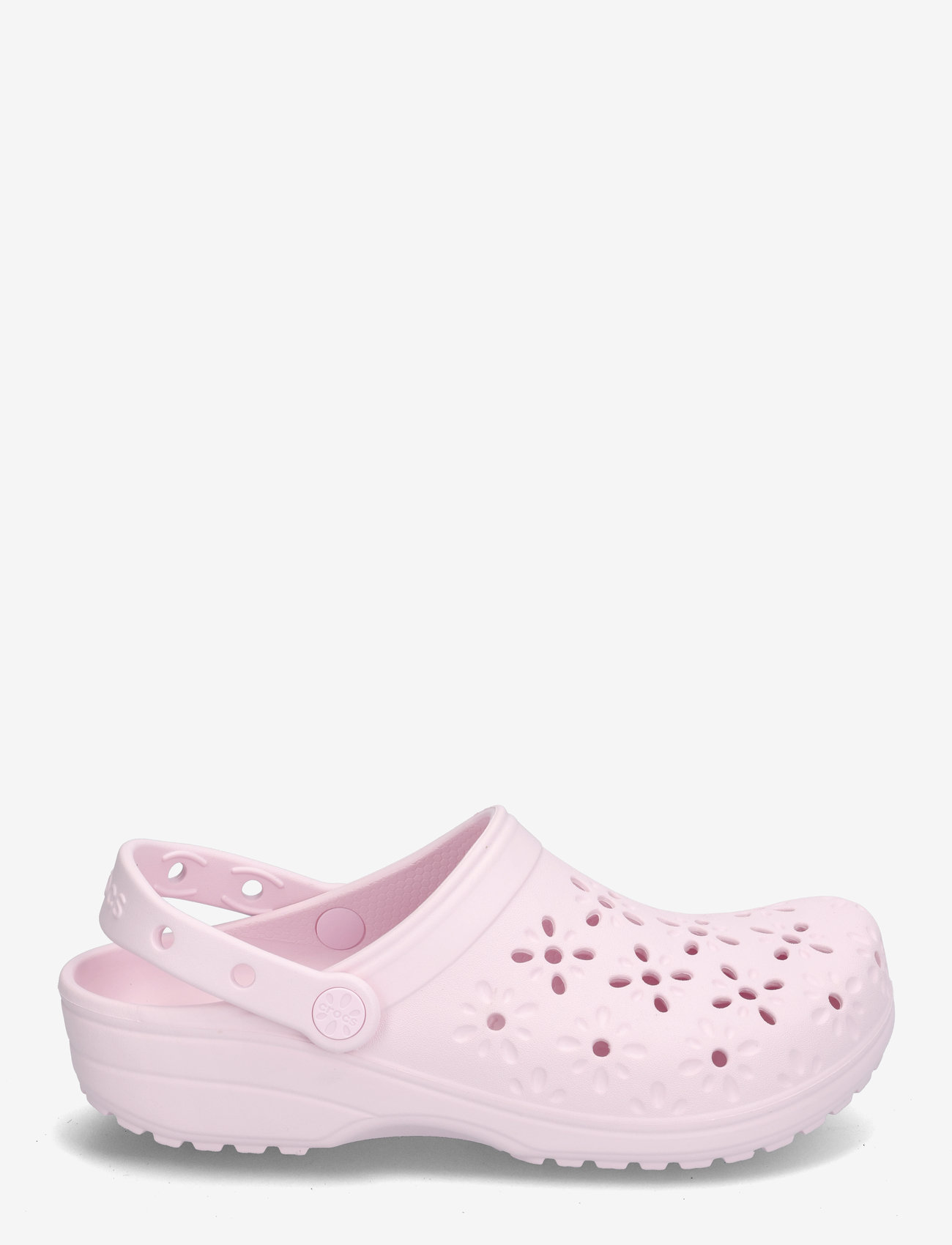 Crocs - Classic Floral Cut Out Clog - flade mules - pink milk - 1