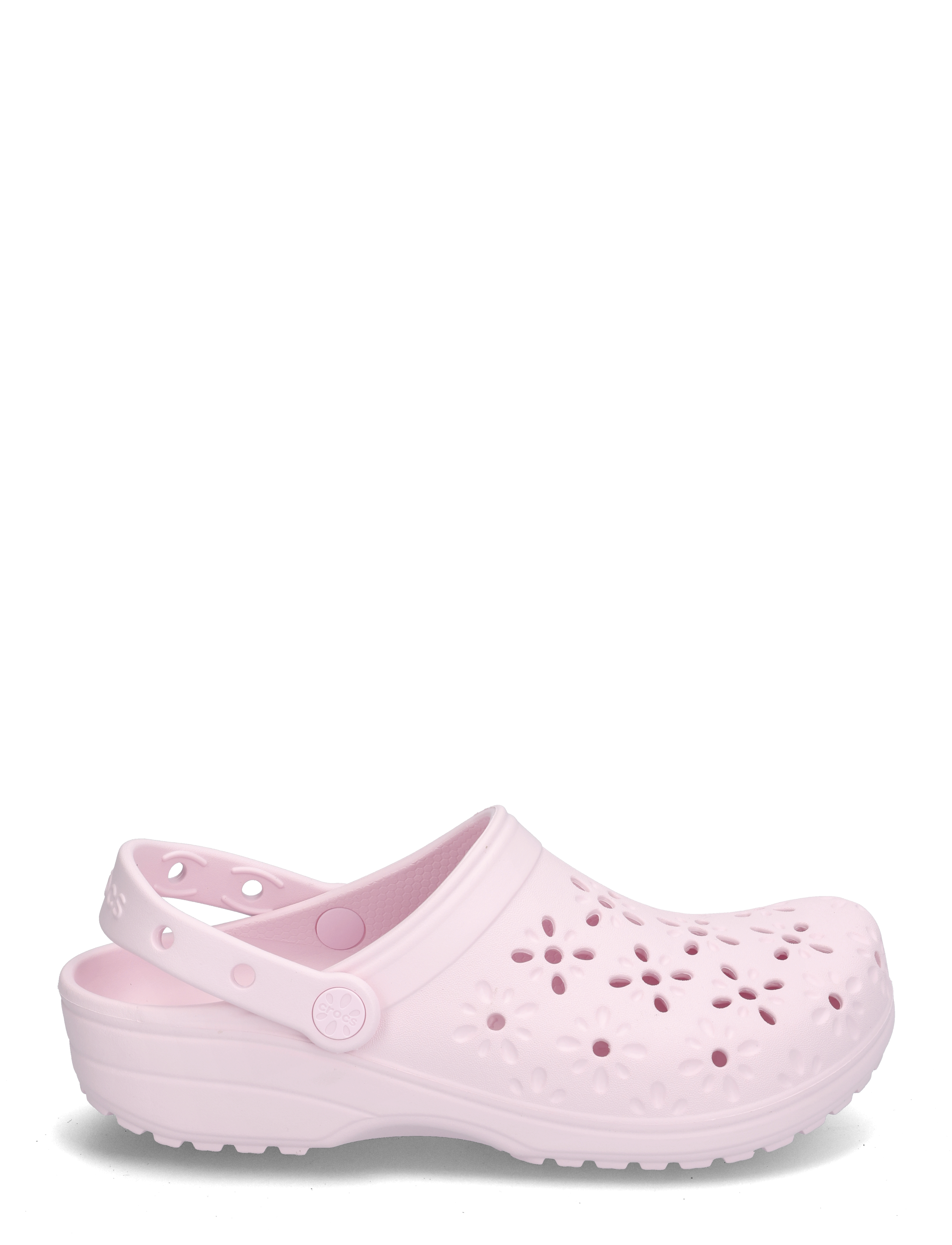 Crocs - Classic Floral Cut Out Clog - flade mules - pink milk - 1