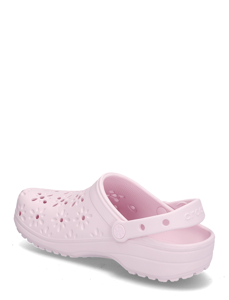 Crocs - Classic Floral Cut Out Clog - flade mules - pink milk - 2