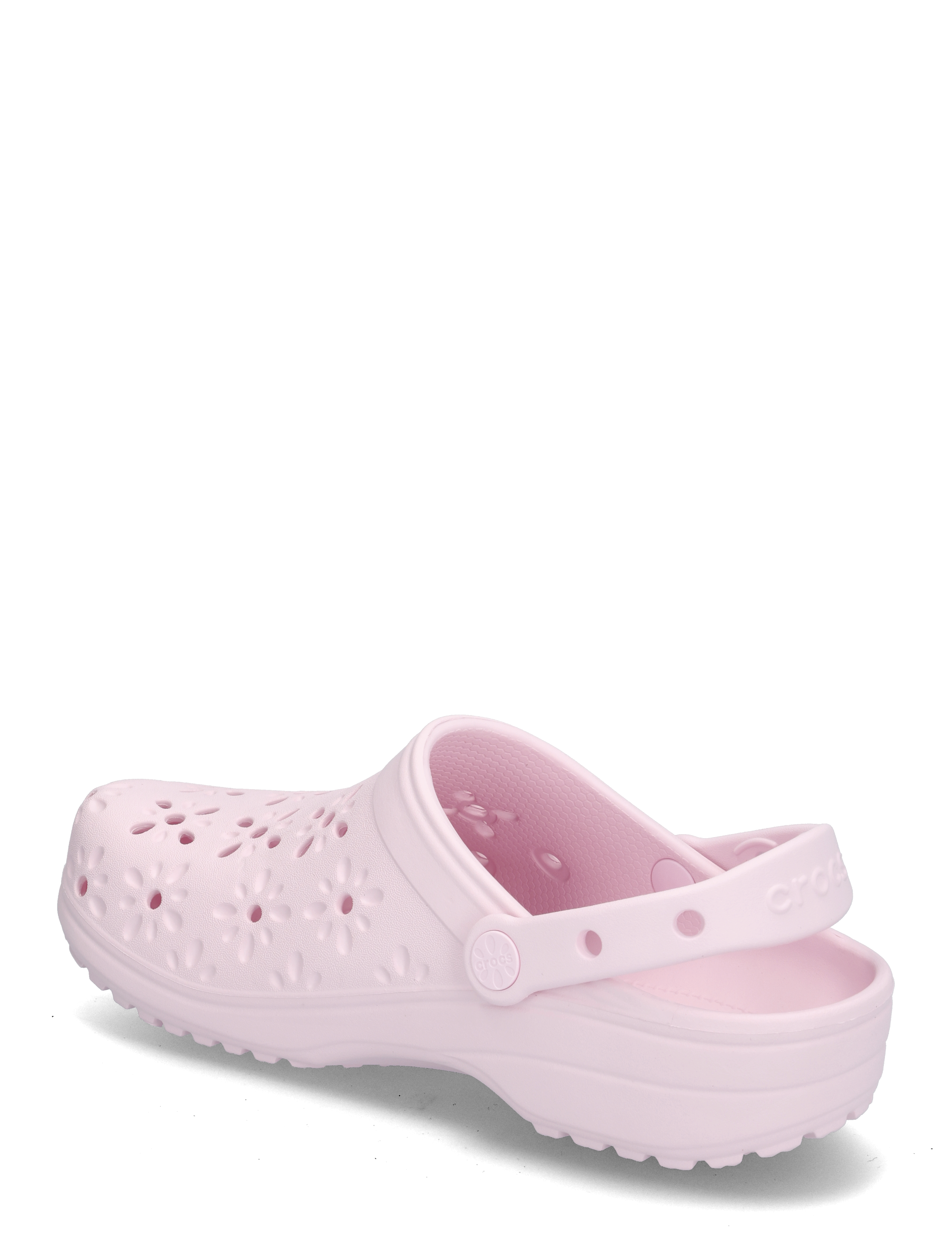 Crocs - Classic Floral Cut Out Clog - flade mules - pink milk - 2