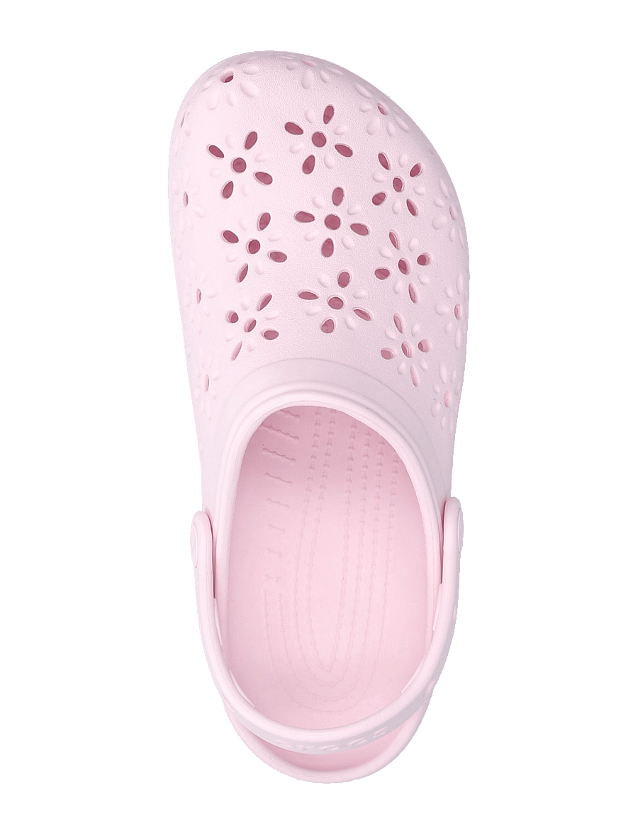 Crocs - Classic Floral Cut Out Clog - kontsata muula-stiilid jalanõud - pink milk - 3