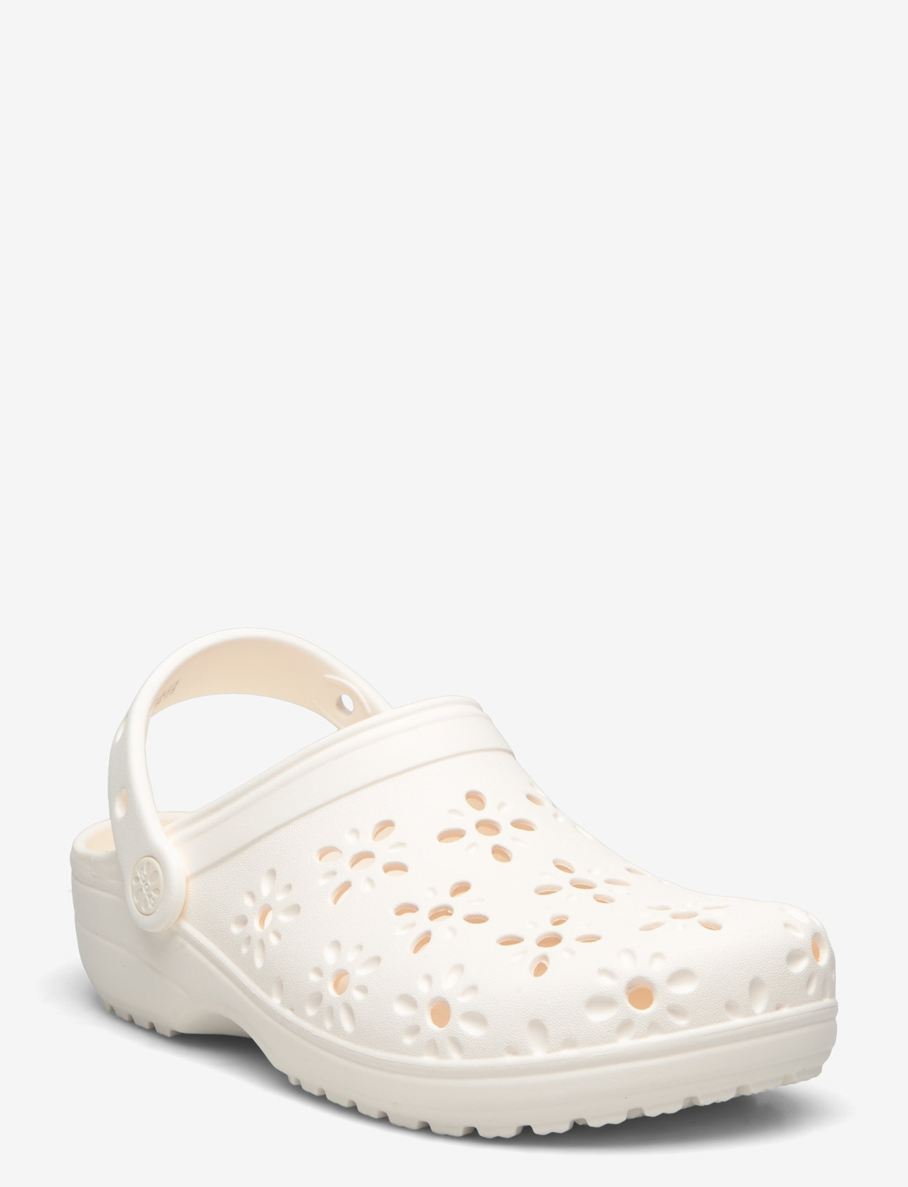 Crocs - Classic Floral Cut Out Clog K - crocksid - chalk - 0