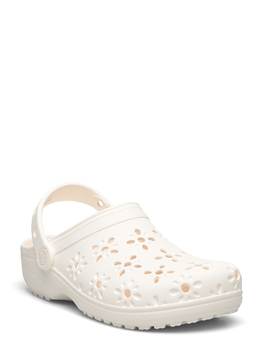 Crocs - Classic Floral Cut Out Clog K - clogs - chalk - 0