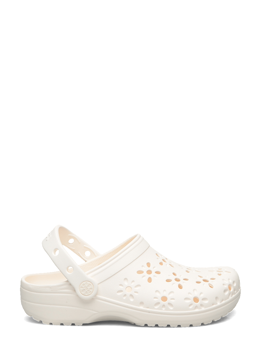 Crocs - Classic Floral Cut Out Clog K - clogs - chalk - 1