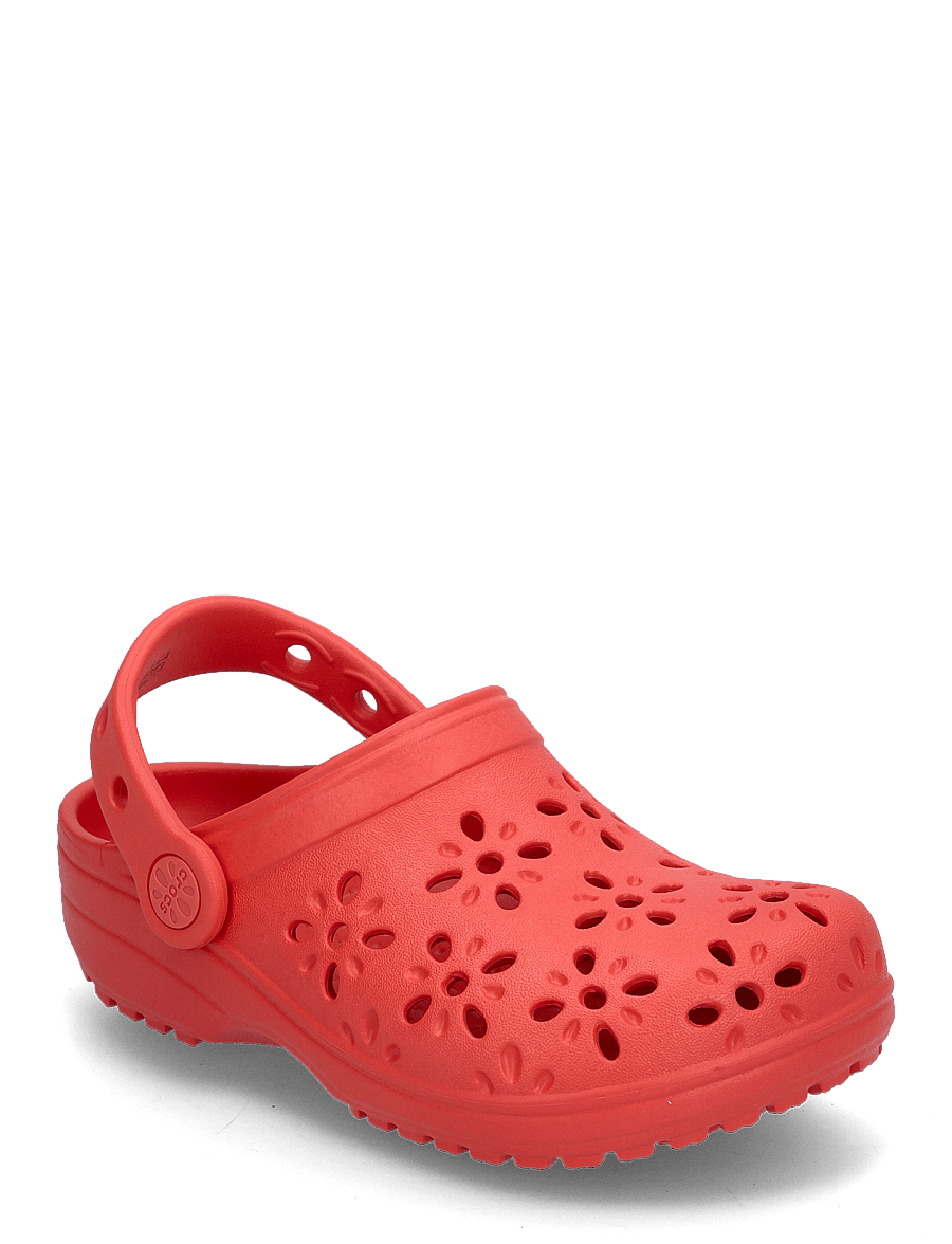 Crocs - Classic Floral Cut Out Clog K - clogs - cherry red - 0