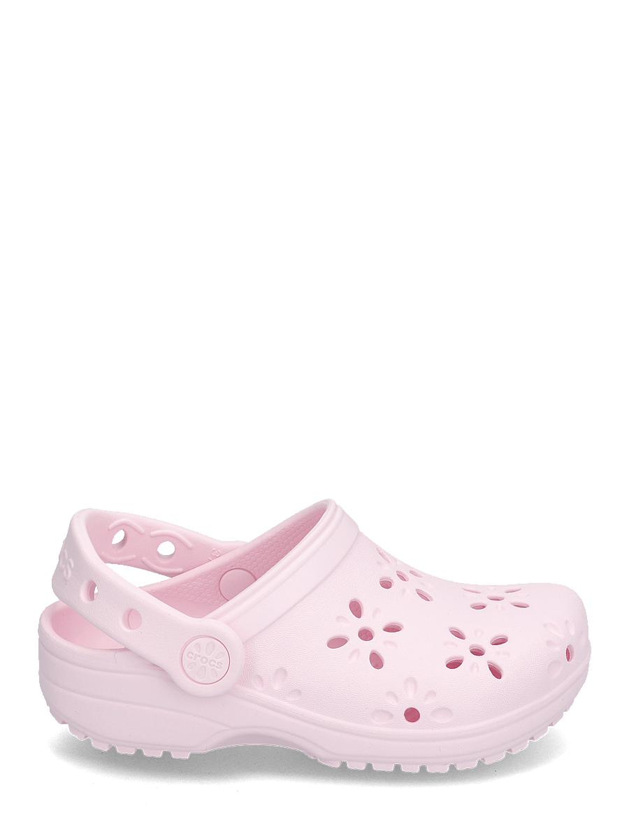 Crocs - Classic Floral Cut Out Clog K - clogs - pink milk - 1