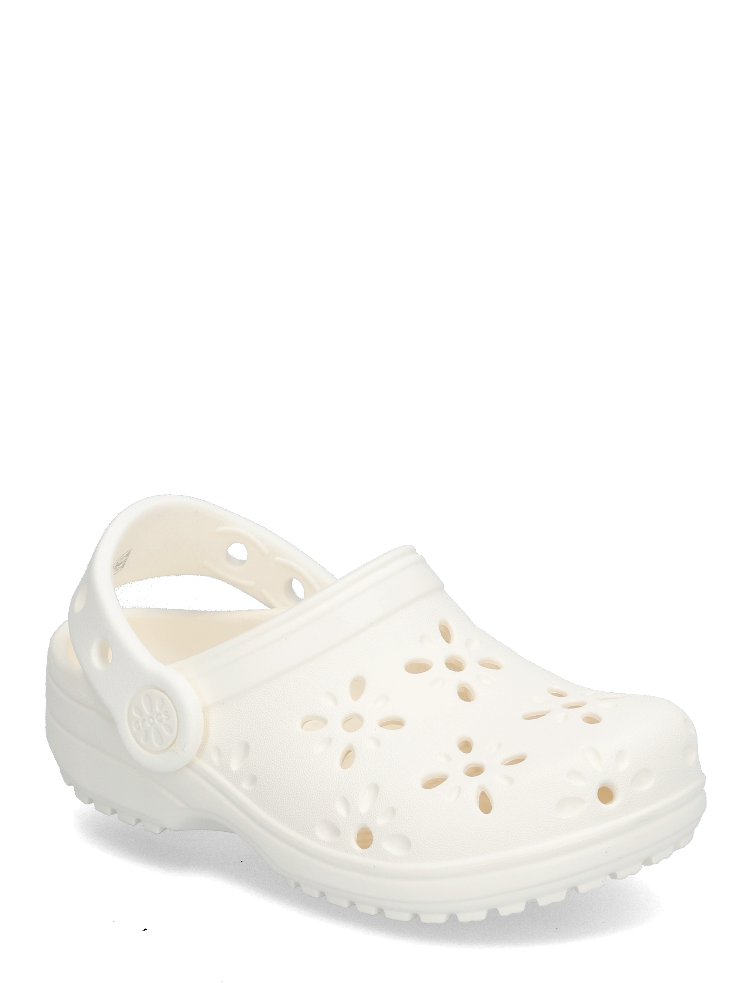 Crocs Classic Floral Cut Out Clog T, 25/26, Schuhe, Weiß - Clogs, Kinder