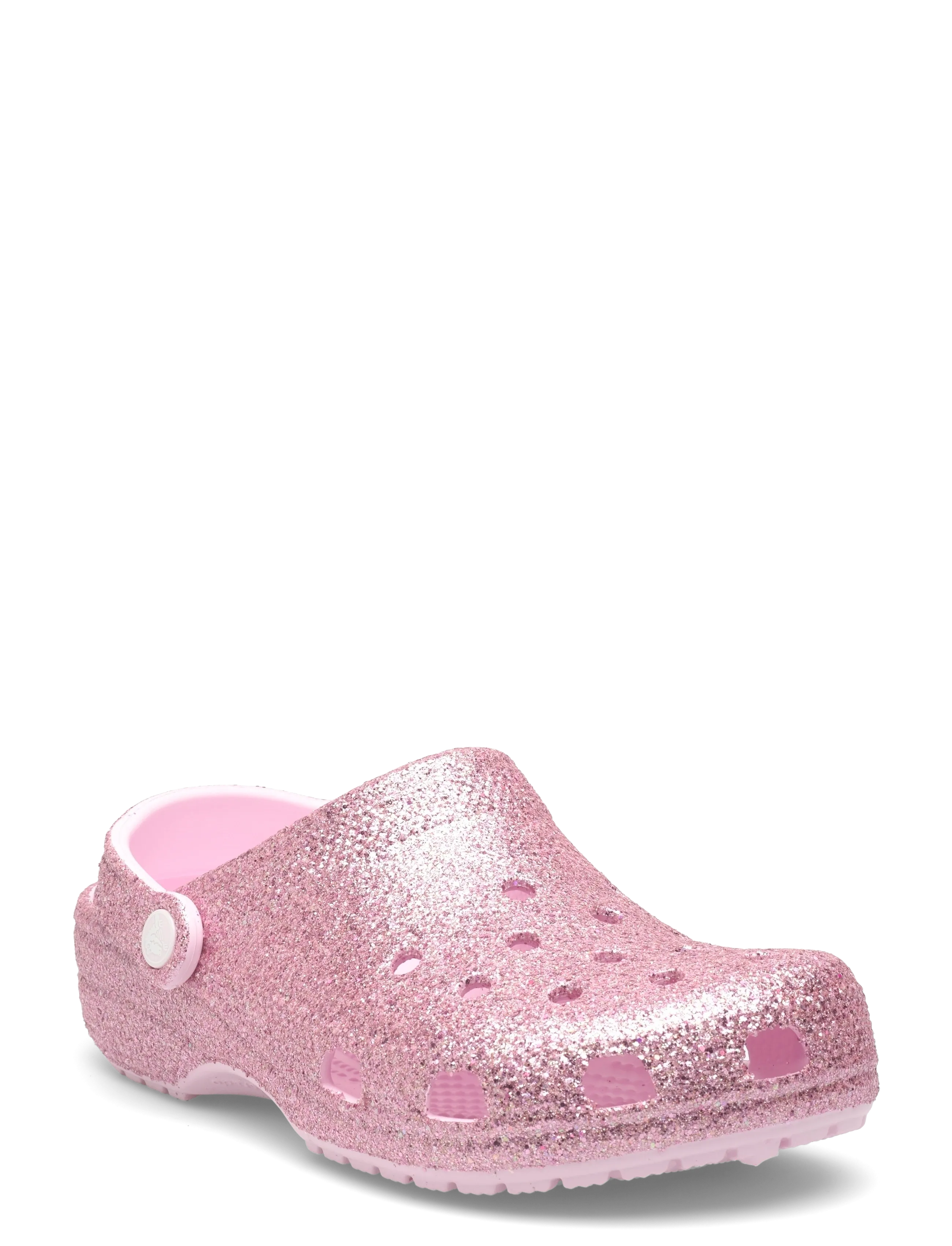 Crocs Classic Chunky Glitter Clog K - Jalanõud - PINK MILK / pink/rose