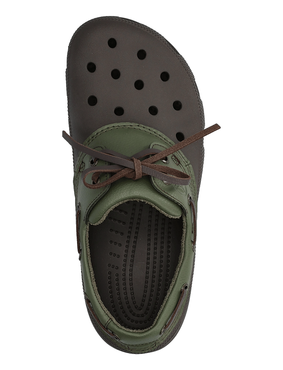 Crocs - Classic Boat Shoe - seglarskor - espresso/army green - 3