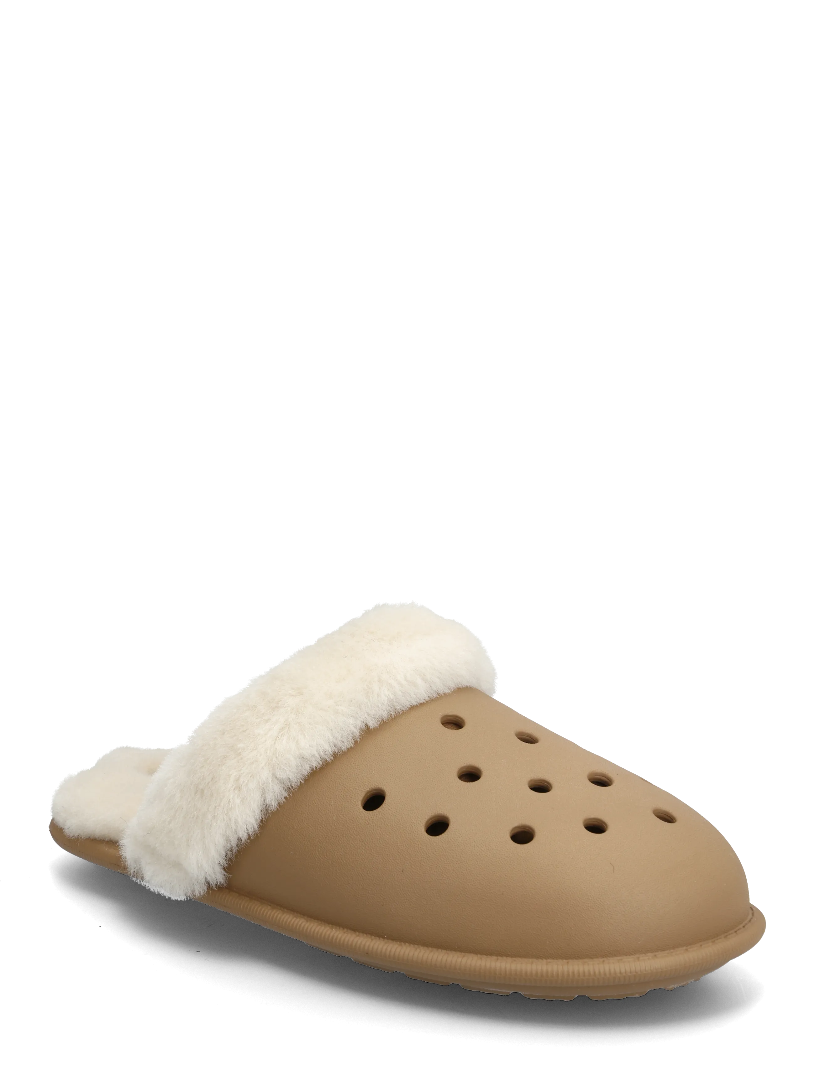 Crocs Classic Fuzz Scuff, 38/39, Schuhe, Beige - Slippers, Frauen