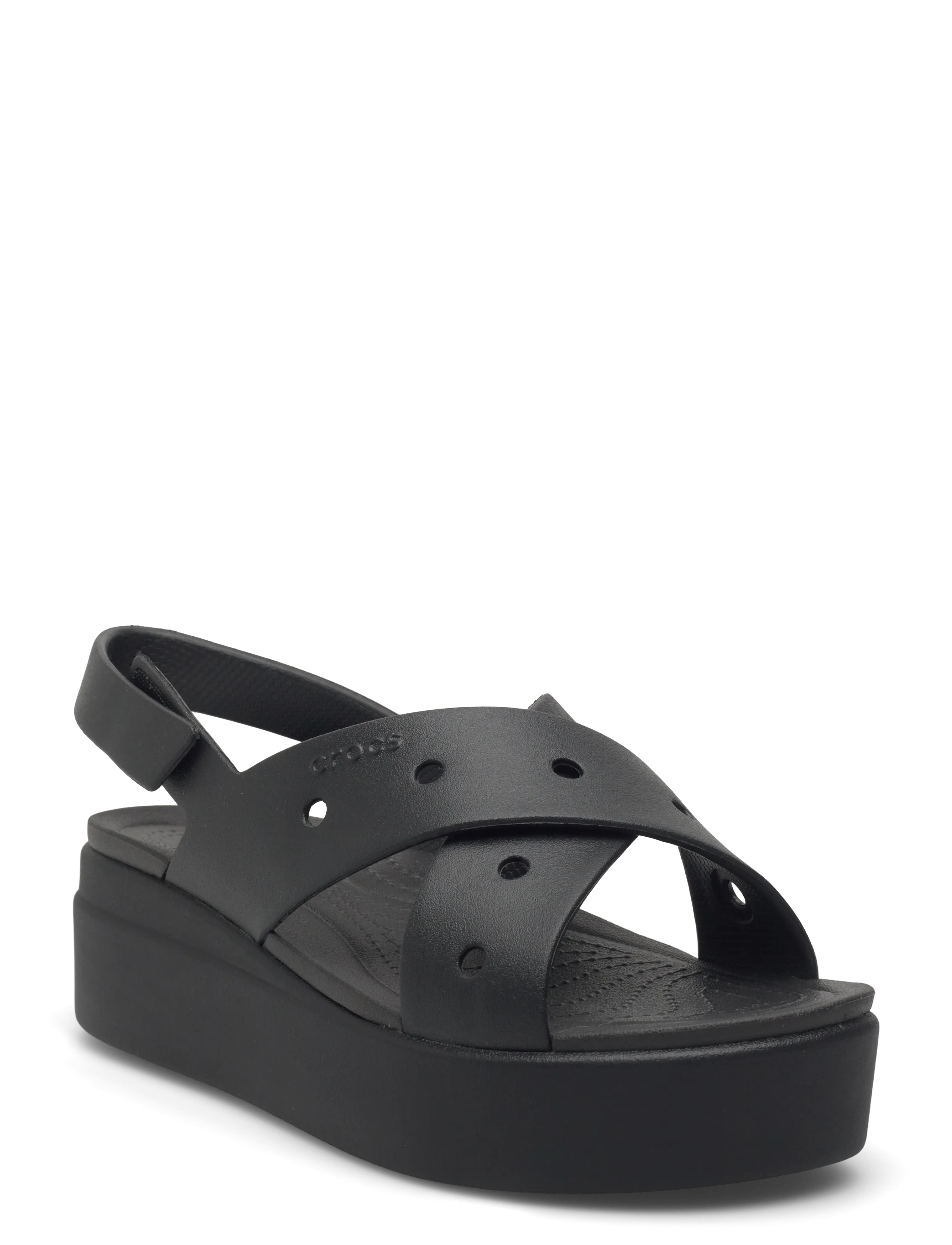 Crocs Brooklyn 4U Cross Strap Sandal - Crocs - BLACK / black