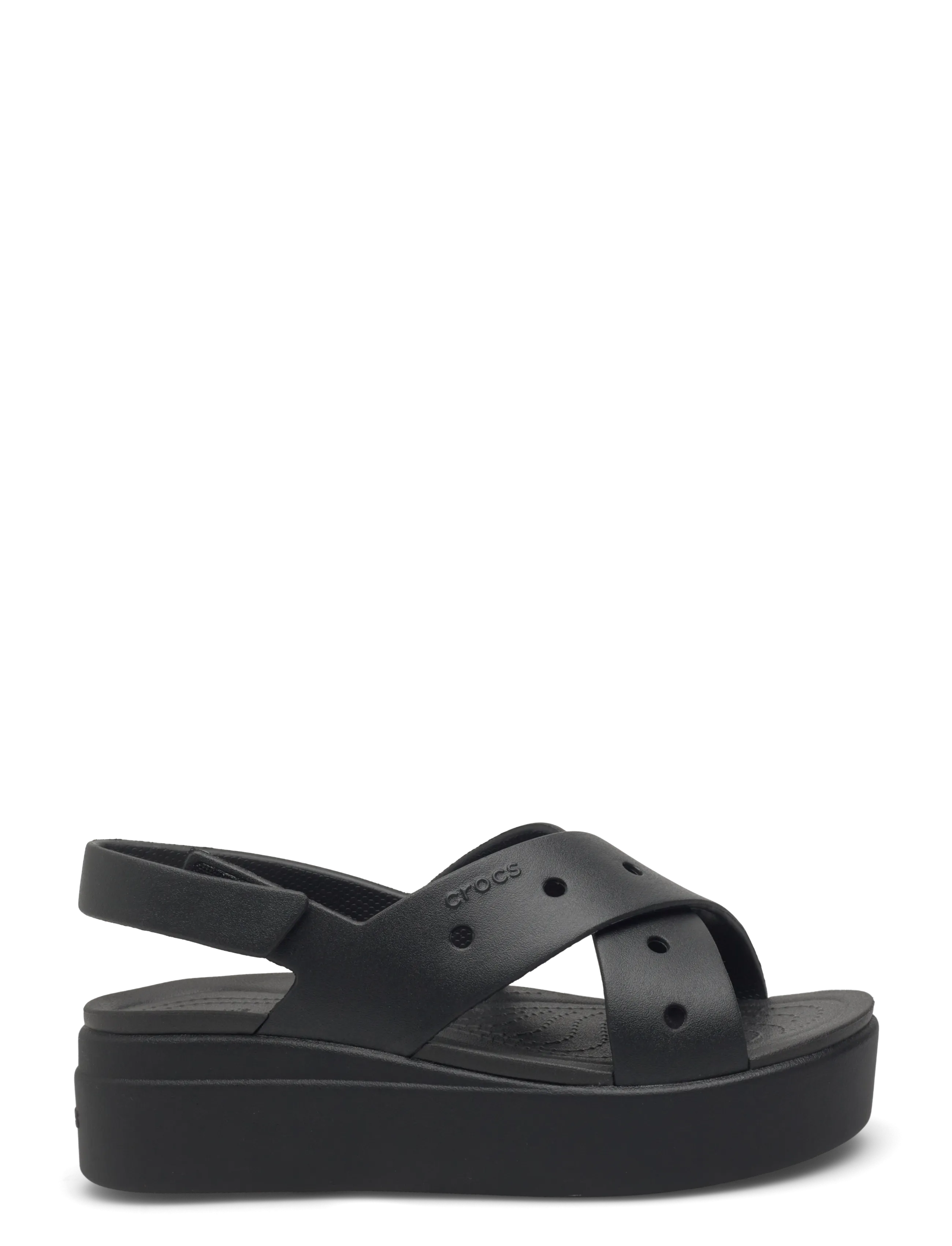 Crocs - Brooklyn 4U Cross Strap Sandal - alusta sandaalit - black - 1