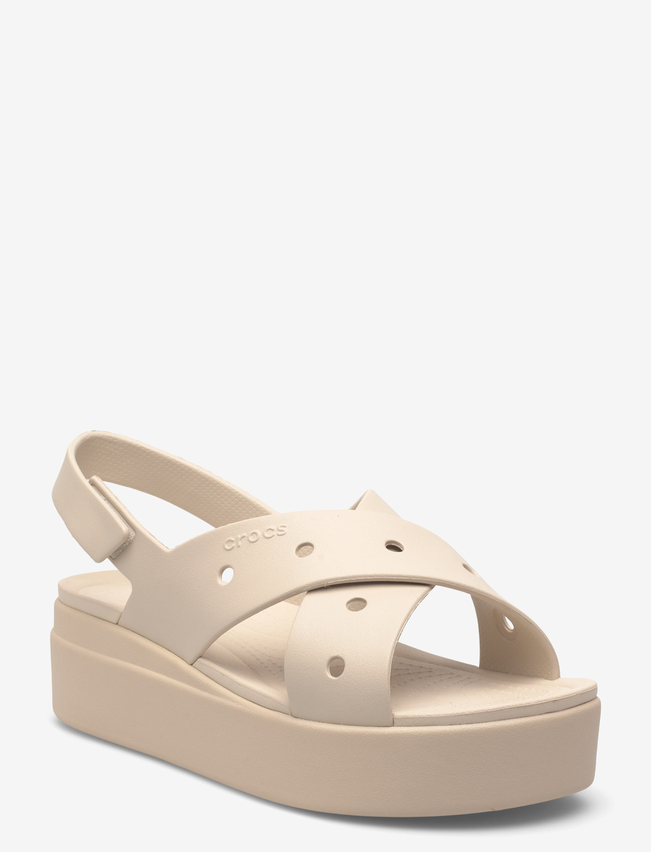 Crocs - Brooklyn 4U Cross Strap Sandal - plateau-sandalen - frappe - 0