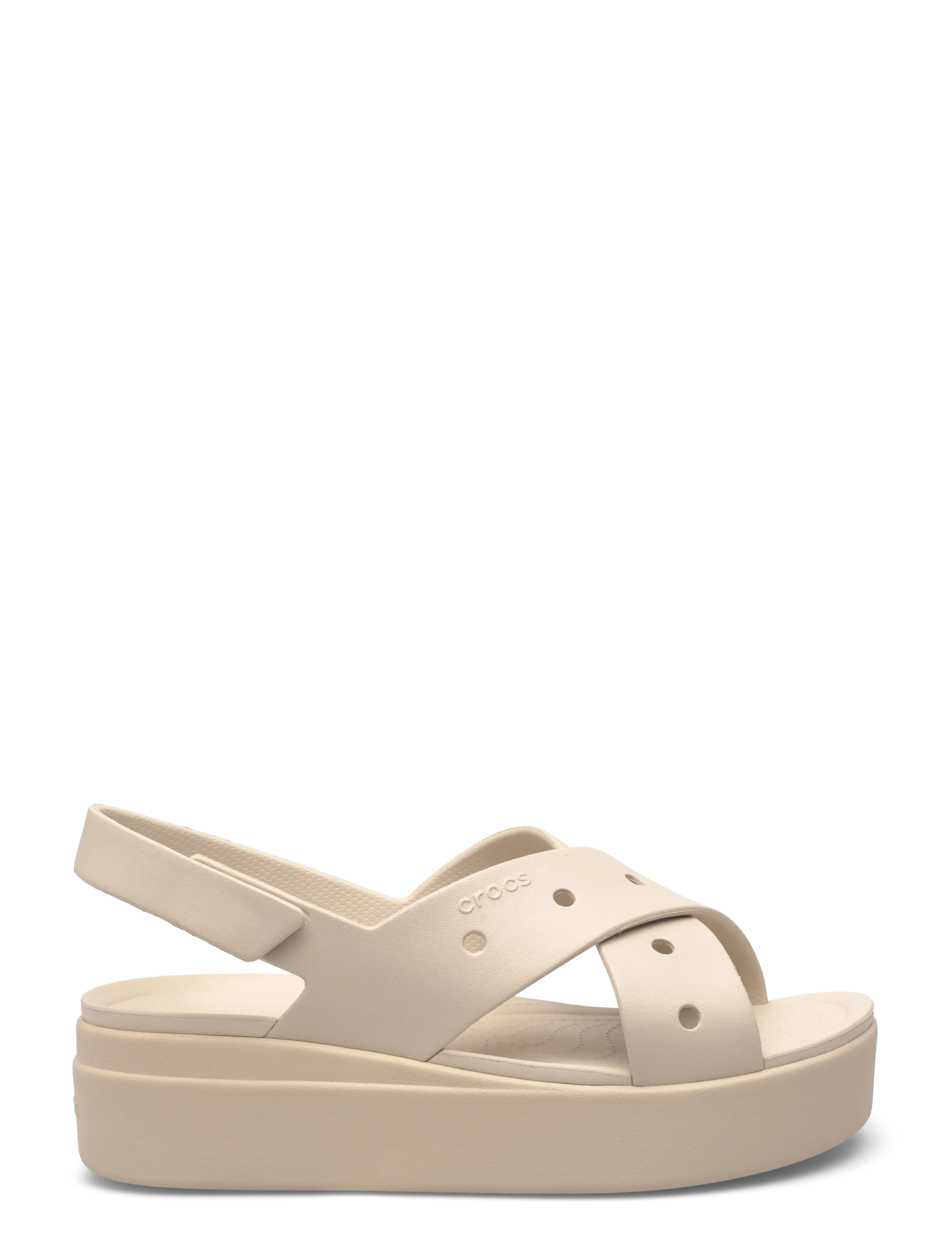 Crocs - Brooklyn 4U Cross Strap Sandal - plateau-sandalen - frappe - 1