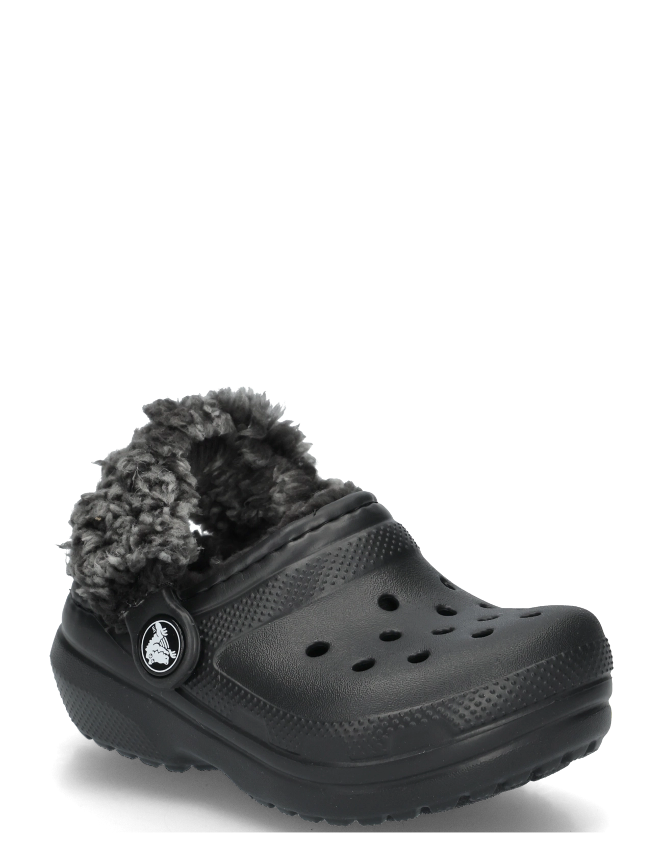Crocs Classic Fleece Lined Clog T - Jalanõud - BLACK / black