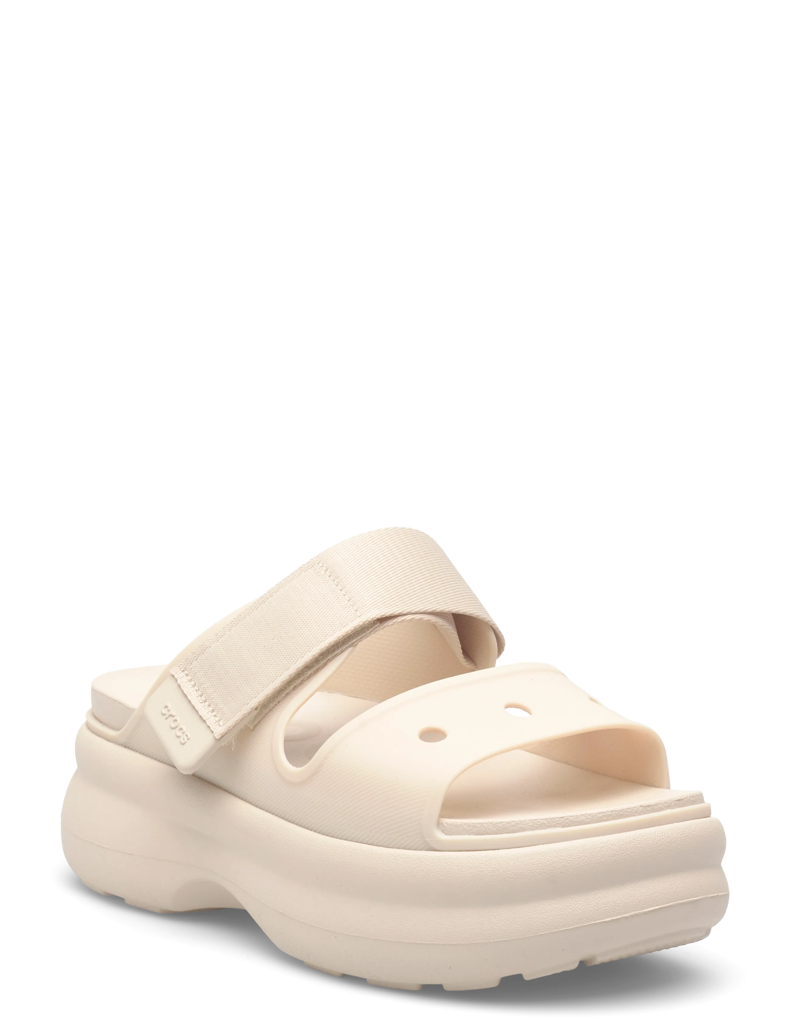 Crocs Soho Two Strap Sandal, 41/42, Sandals, Creme - Platform Frauen