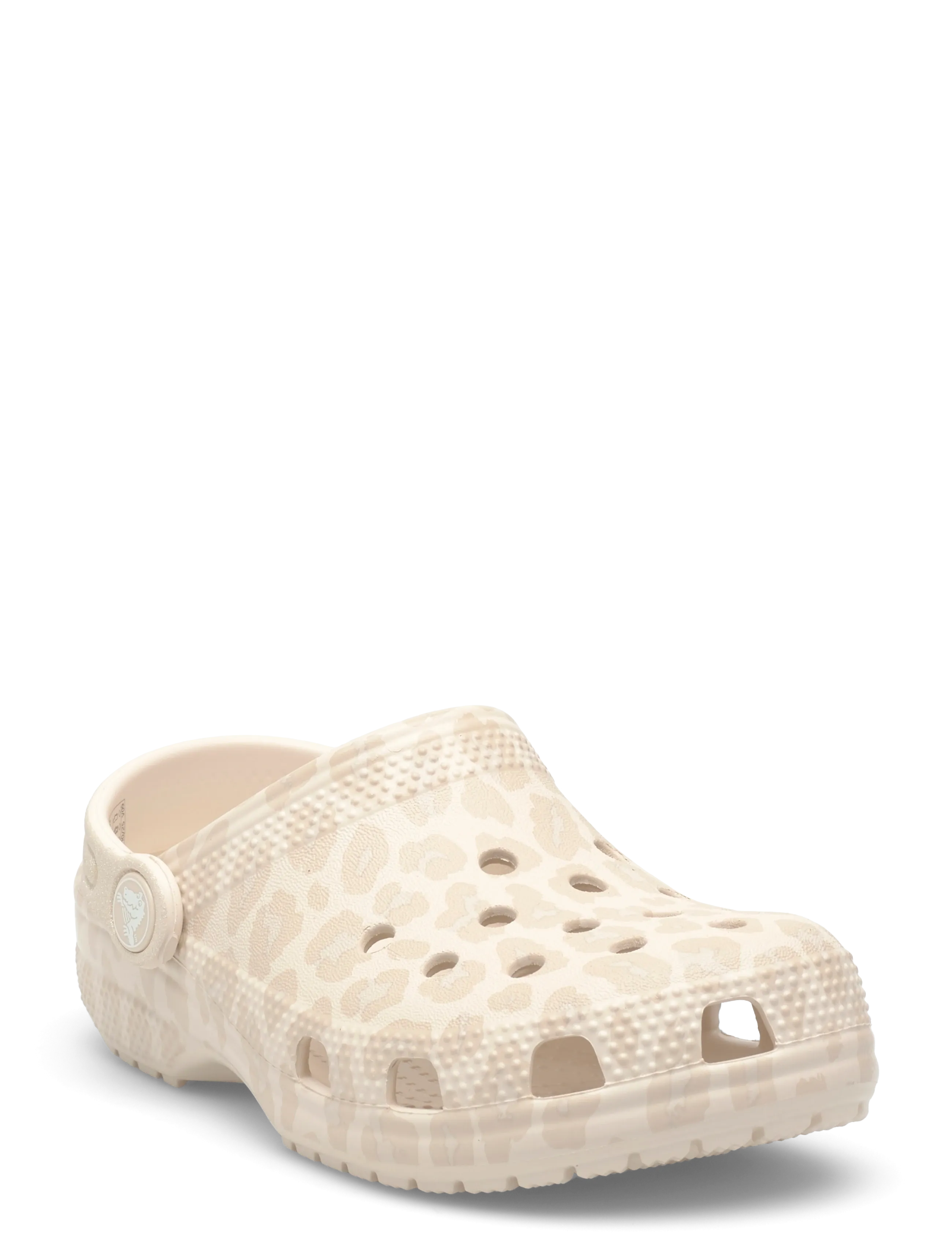 Crocs Classic Animal Glitter Clog K - Skor - ALMOND TINT/LEOPARD / cream