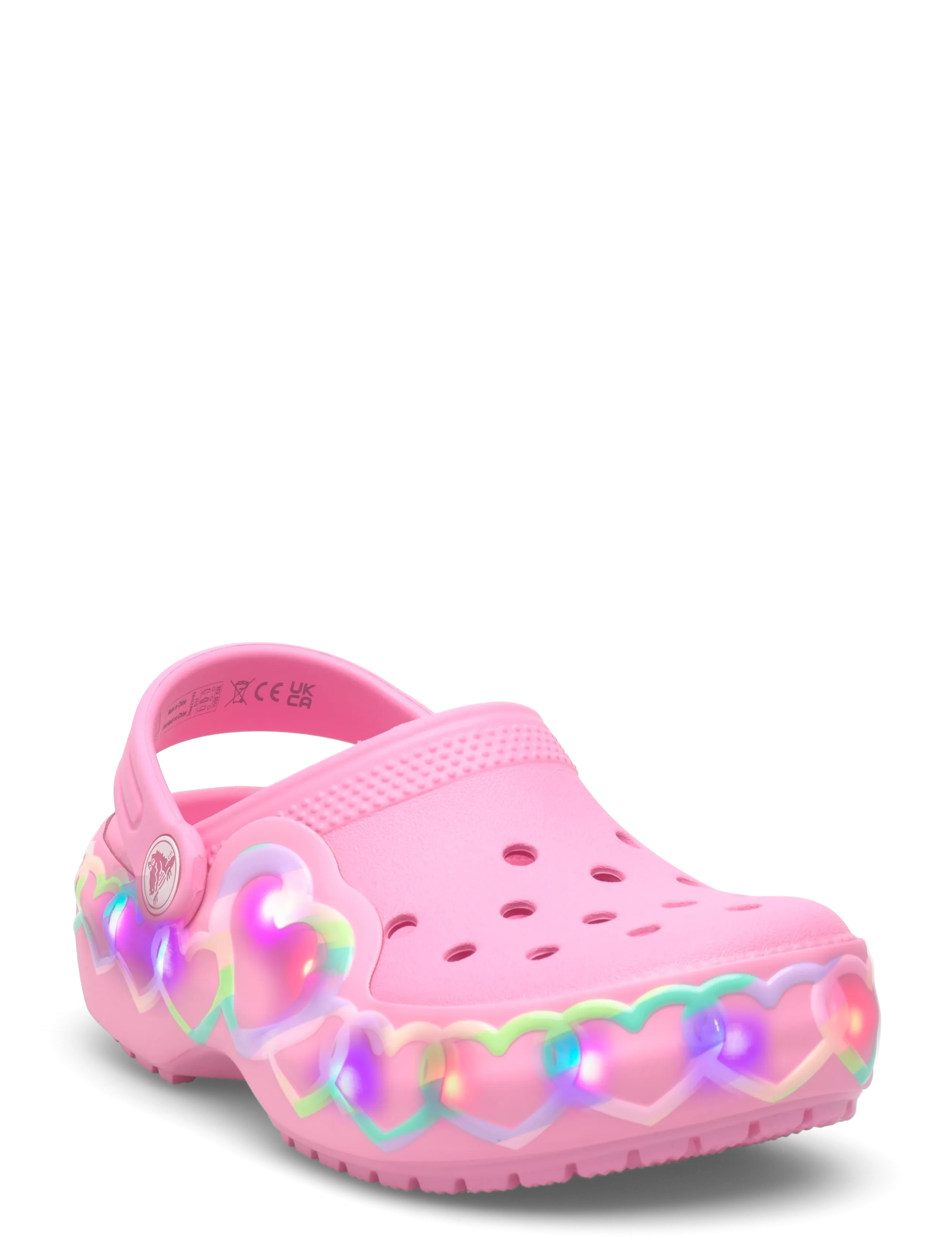 Crocs Classic Heart Lights Clog K - Klumpės - PINK LEMONADE / pink/rose