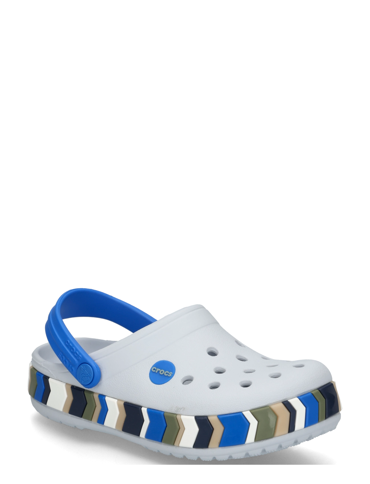Crocs Crocband Chevron Band Clog K - Skór - STEEL/BLUE BLAZE / grey