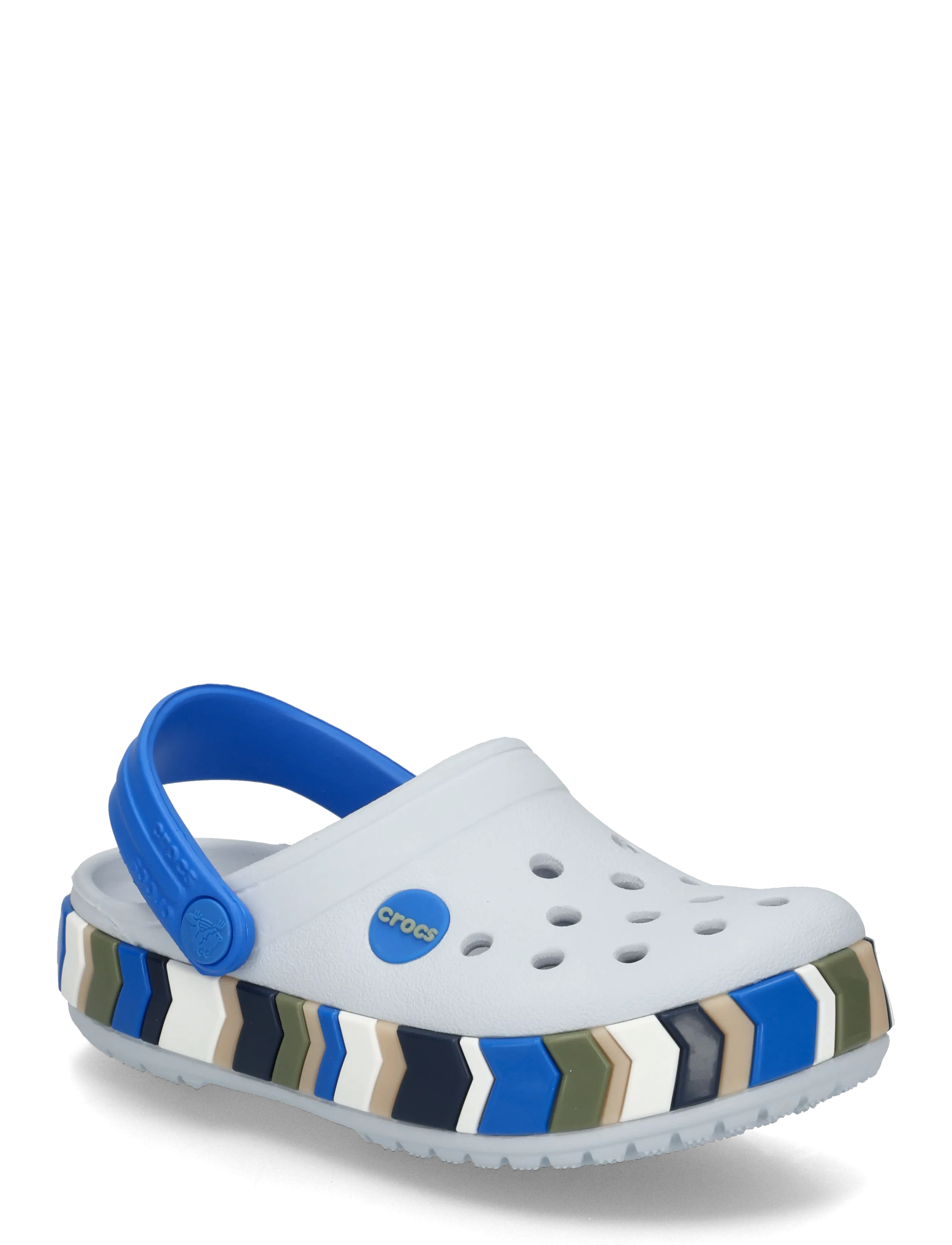 Crocs Crocband Chevron Band Clog T - Schuhe - STEEL/BLUE BLAZE / grey