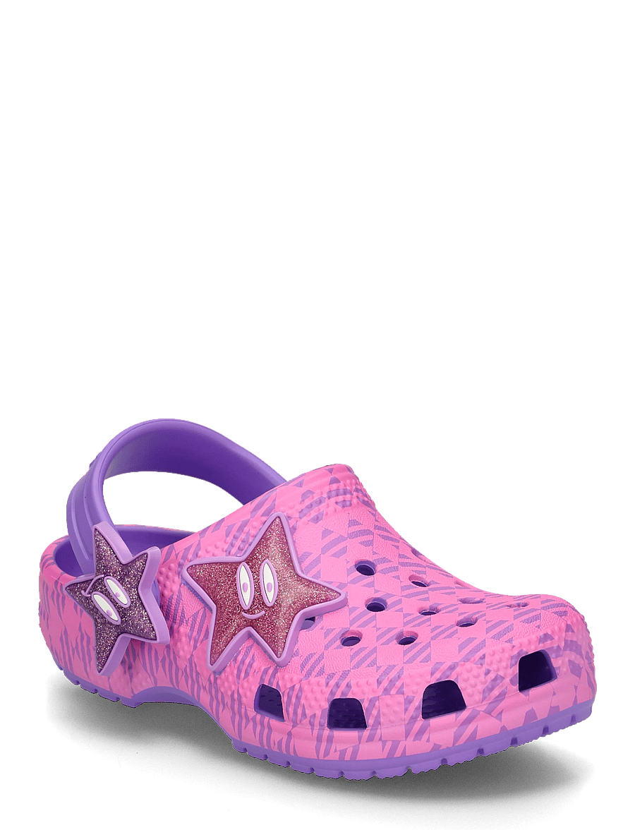 Crocs - Classic Plaid and Stars Clog T - clogs - purple bolt/pink punch - 0