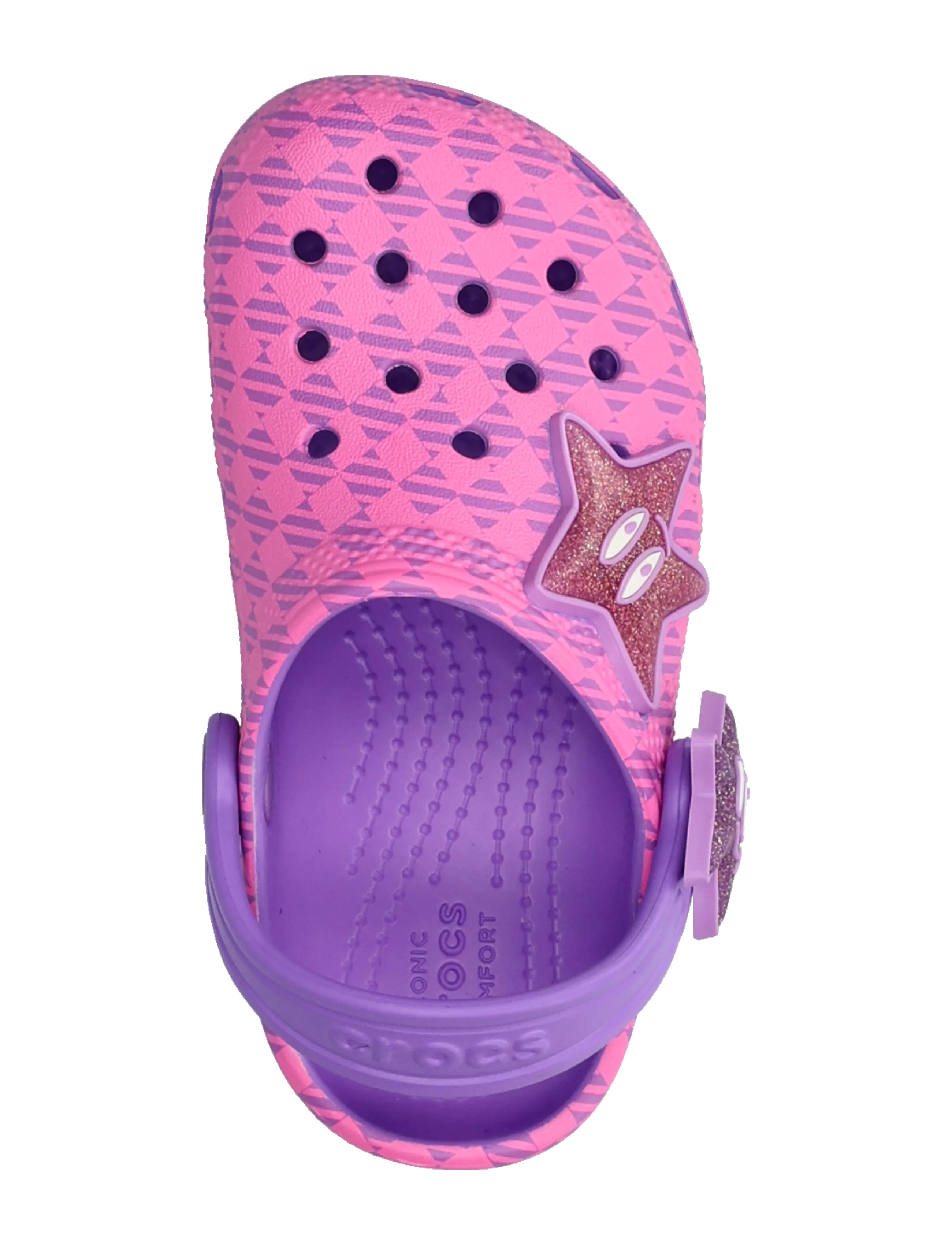 Crocs - Classic Plaid and Stars Clog T - clogs - purple bolt/pink punch - 3