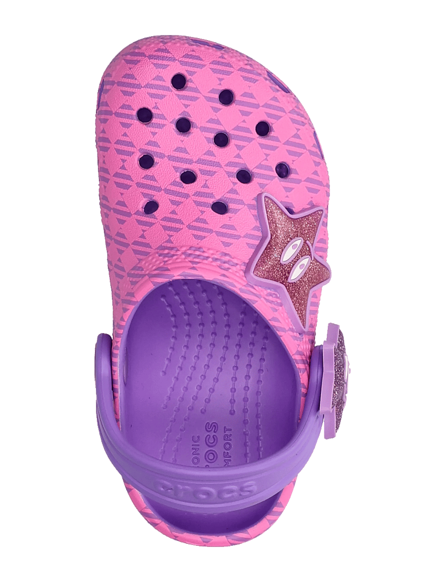 Crocs - Classic Plaid and Stars Clog T - clogs - purple bolt/pink punch - 3