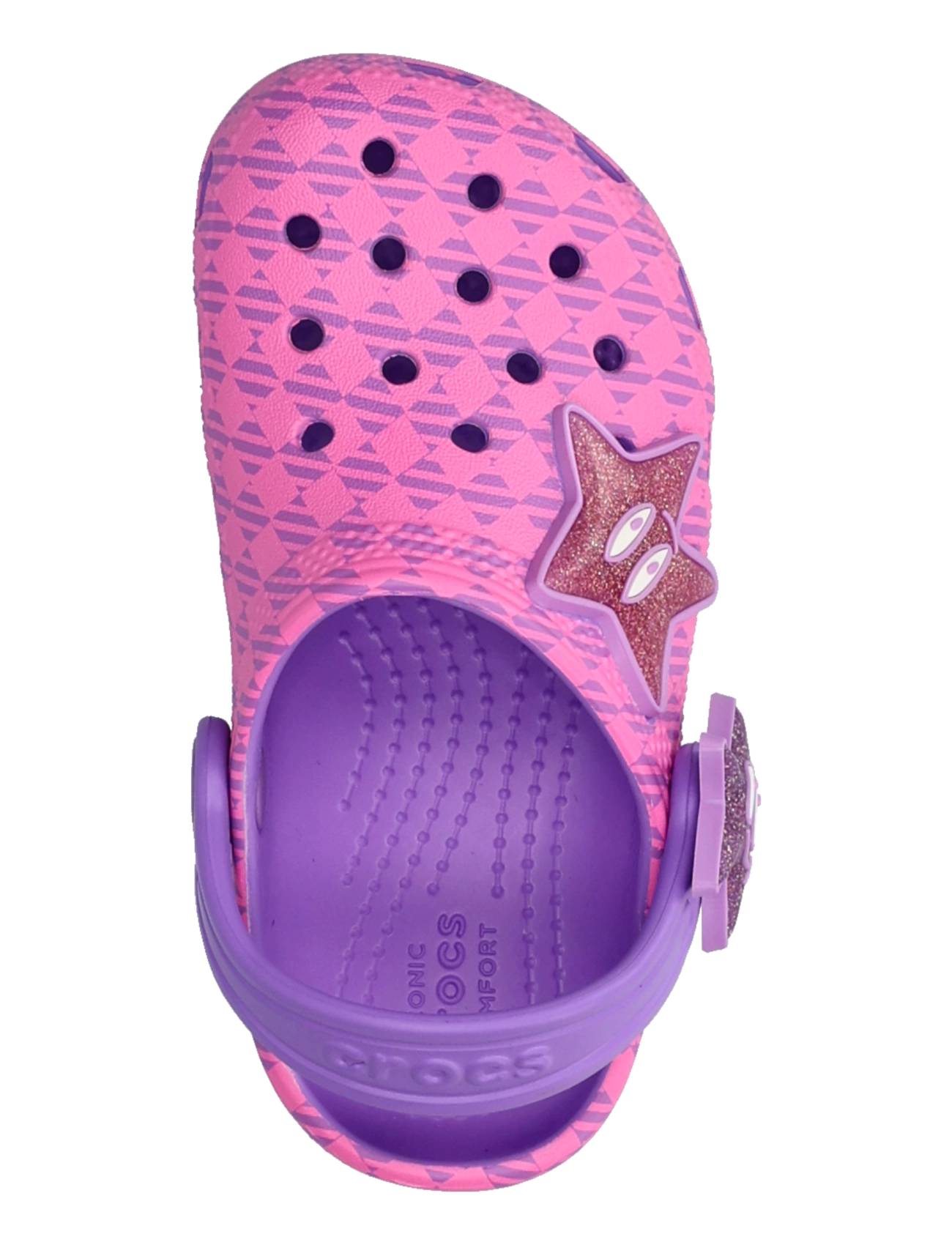 Crocs - Classic Plaid and Stars Clog T - clogs - purple bolt/pink punch - 3