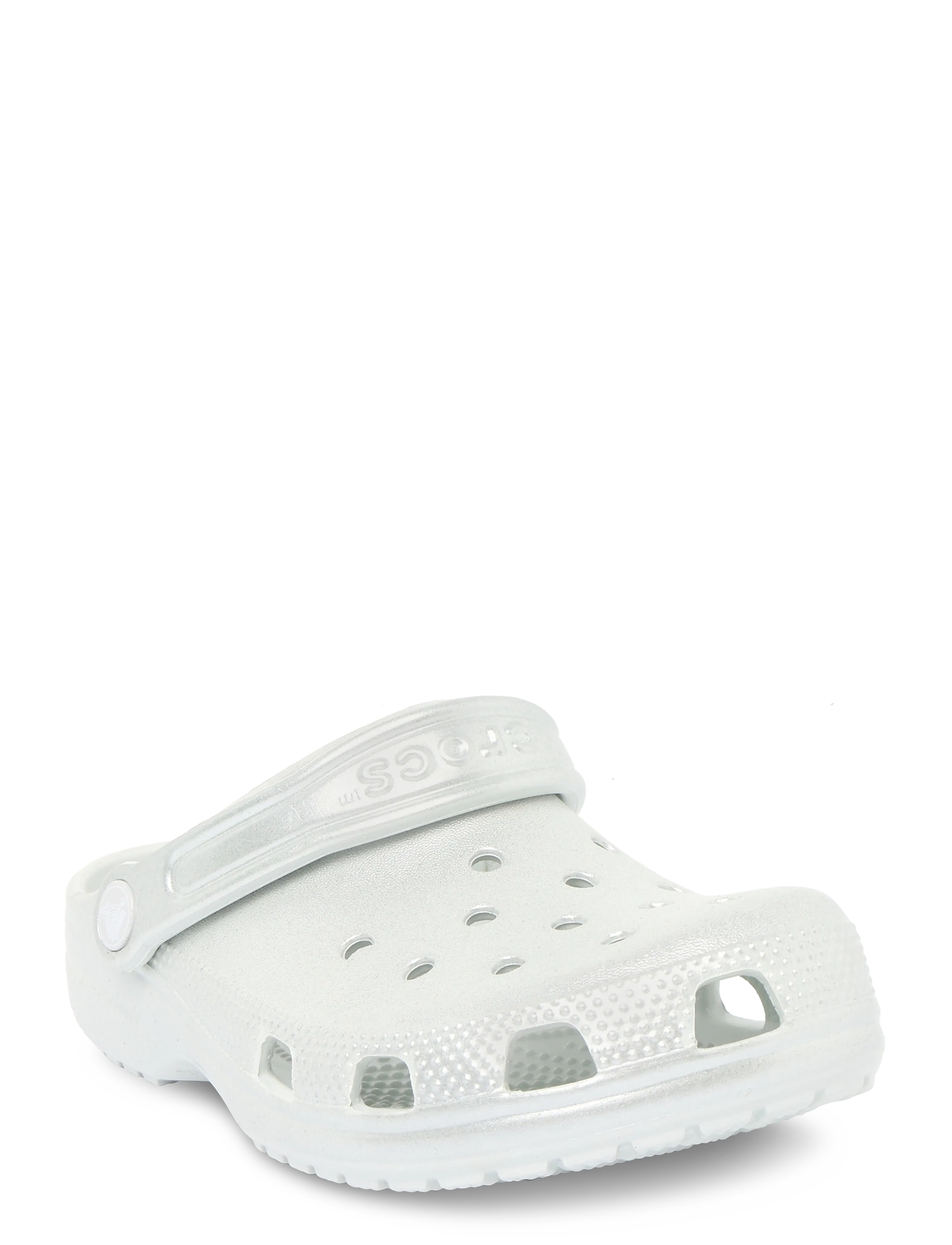 Crocs Classic Tinted Metallic Clog, 41/42, Schuhe, Weiß - Clogs, Frauen
