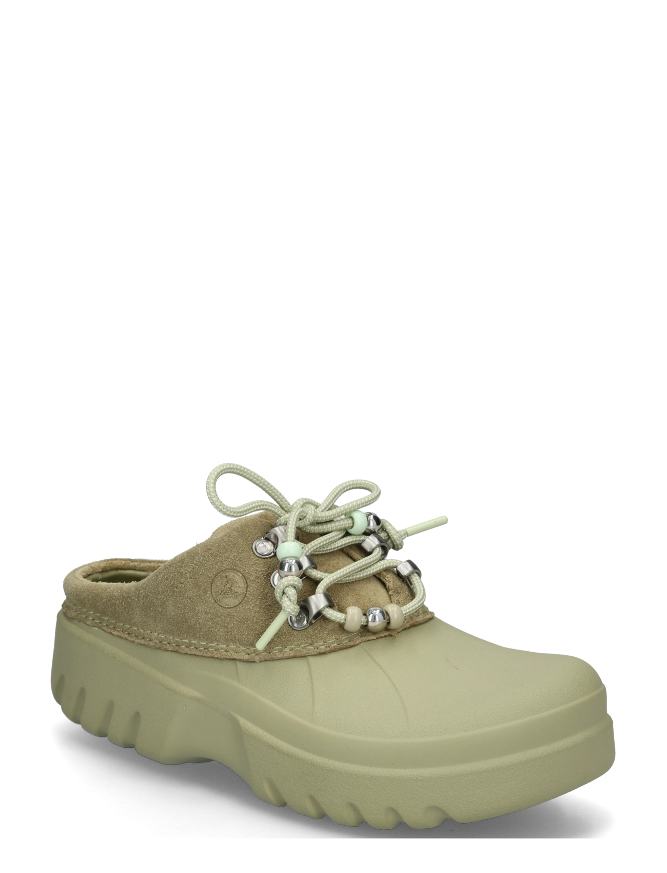Crocs Axle Suede Mule - Flache Pantoletten - TAC GREEN / khaki/green