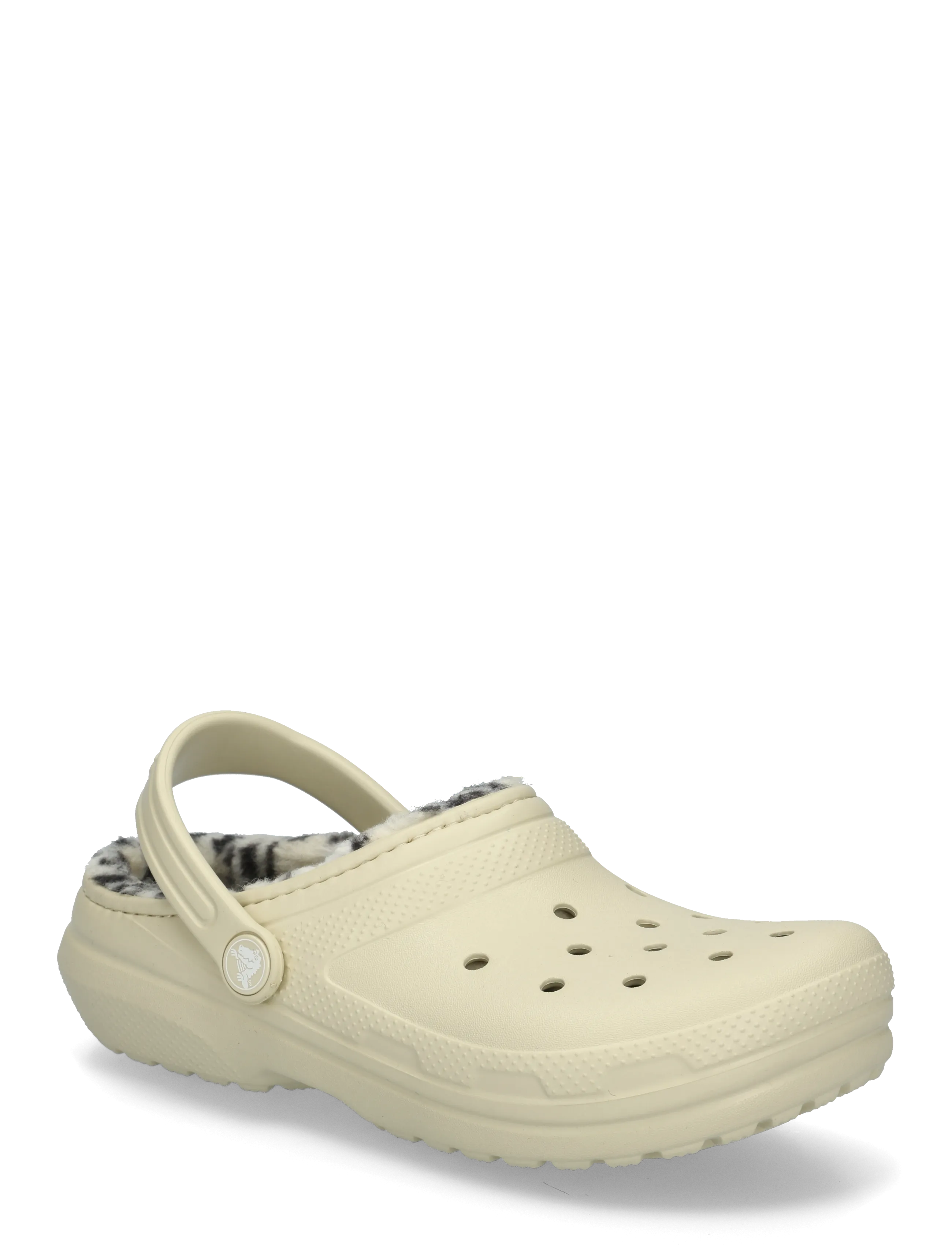 Crocs Classic Plaid Lined Clog K, Kinder, Gefütterter Clog, Creme, Gr.34/35