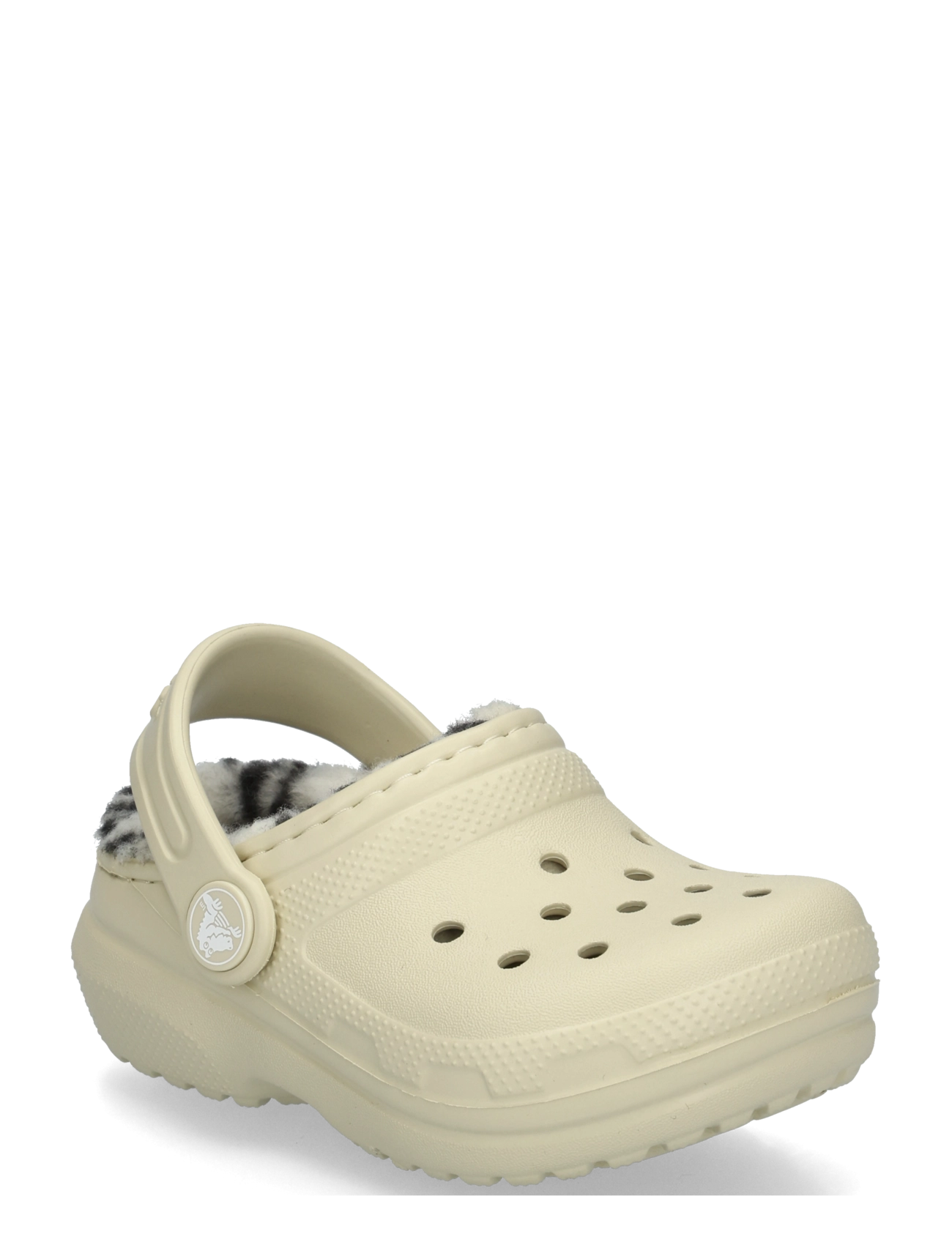 Crocs Classic Plaid Lined Clog T - Jalanõud - BONE / cream