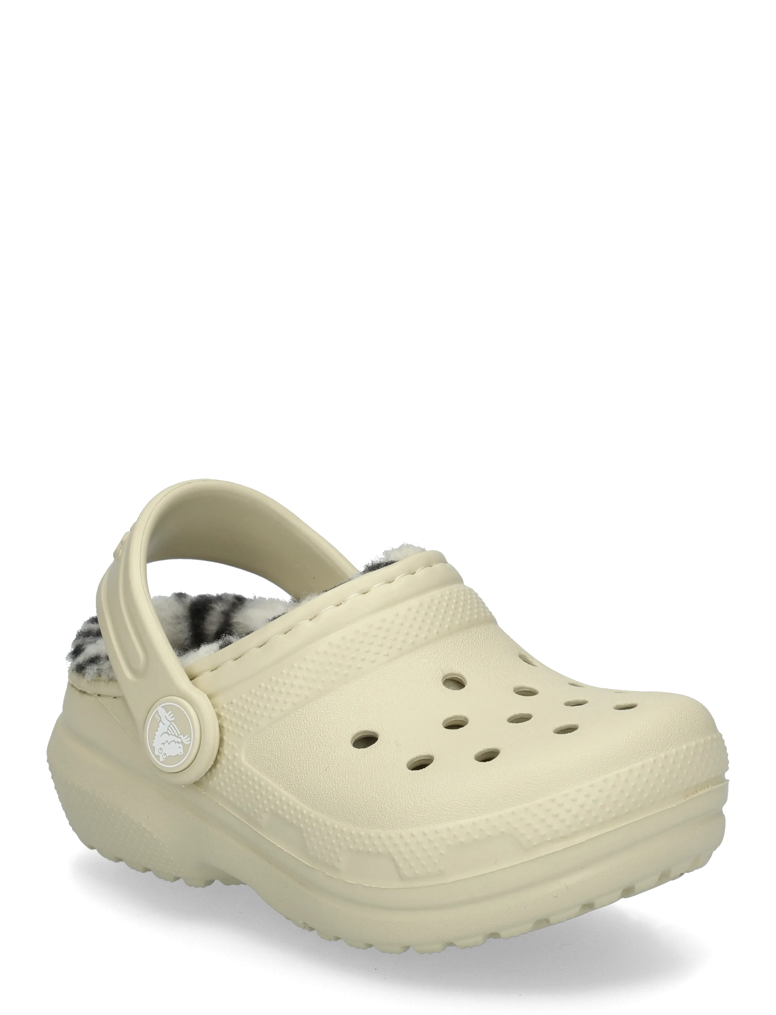 Crocs Classic Plaid Lined Clog T - Sko - BONE / cream