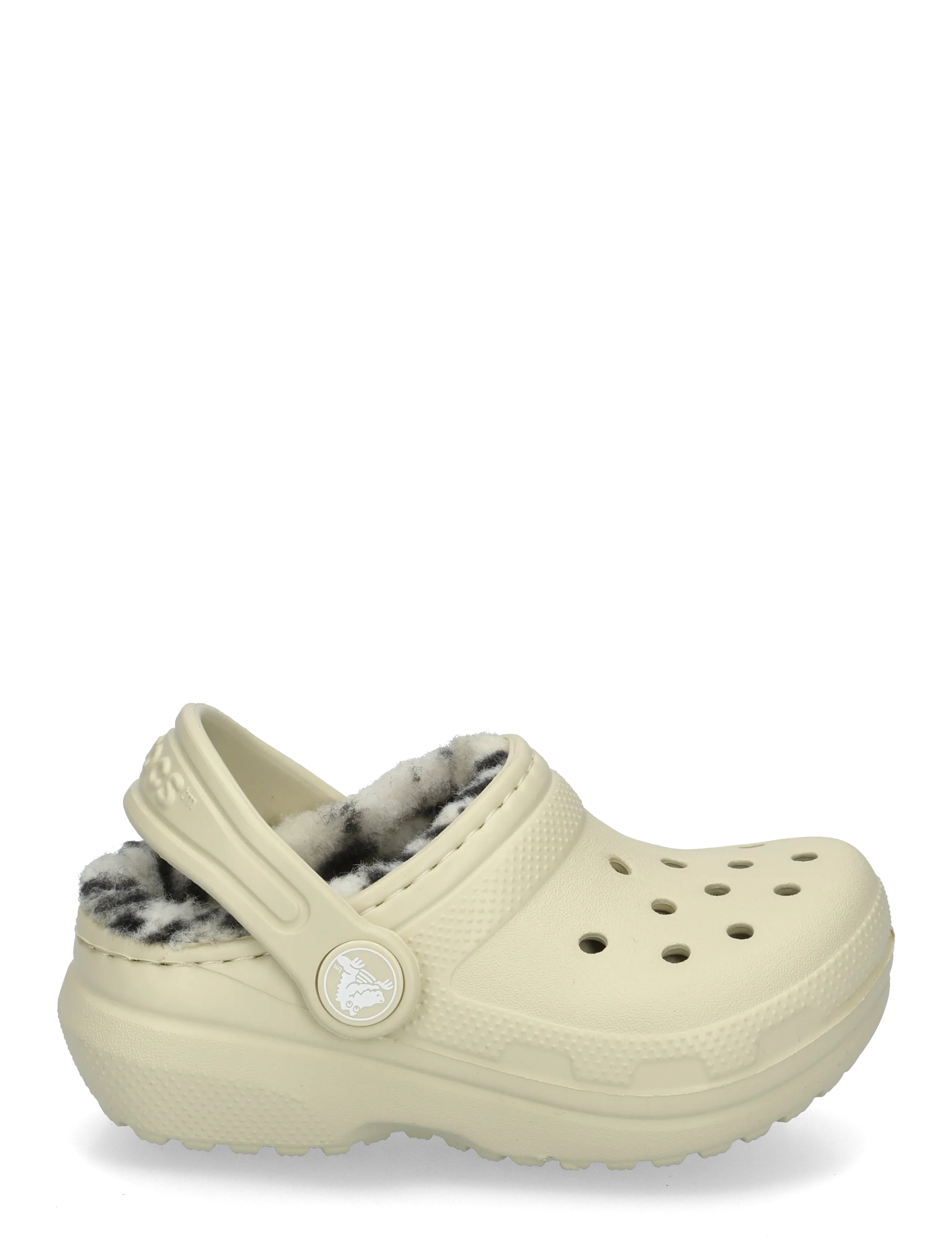 Crocs Classic Plaid Lined Clog T (Bone/Kermanvärinen) - 49.99 € | Boozt.com