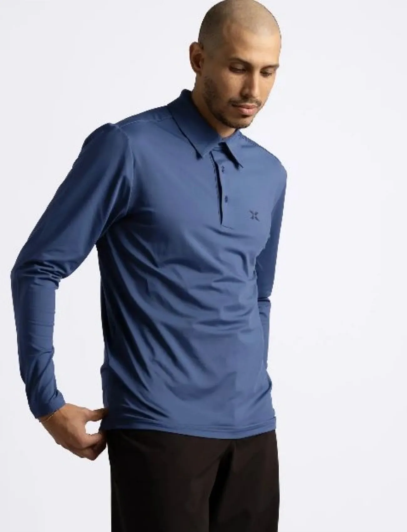 Cross Sportswear M Nick Poloshirt, L, Navy, Sport Polos > Sport Long-sleeved Polos, Herre