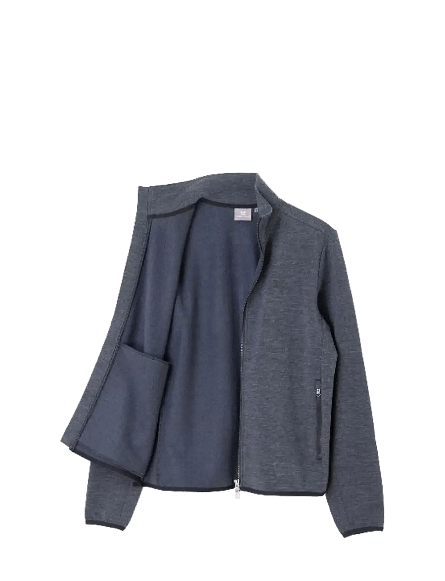 Cross Sportswear - W MEL FULL ZIP - fleecet ja välikerrokset - mid grey - 2