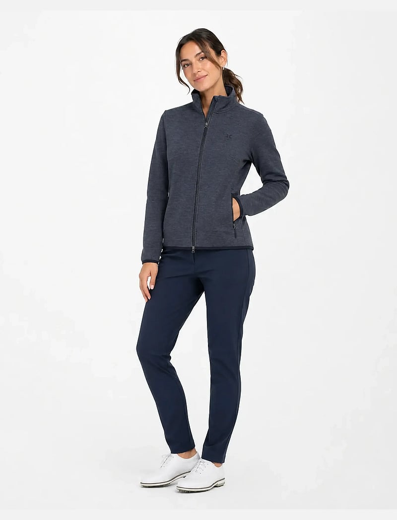 Cross Sportswear - W MEL FULL ZIP - alussärgid - mid grey - 0