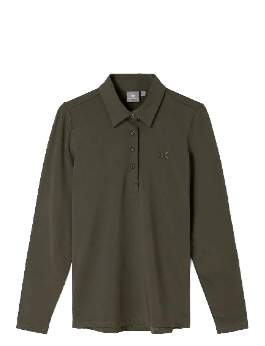Cross Sportswear - W NIKKI POLOSHIRT - toppe & t-shirts - dark pine - 1